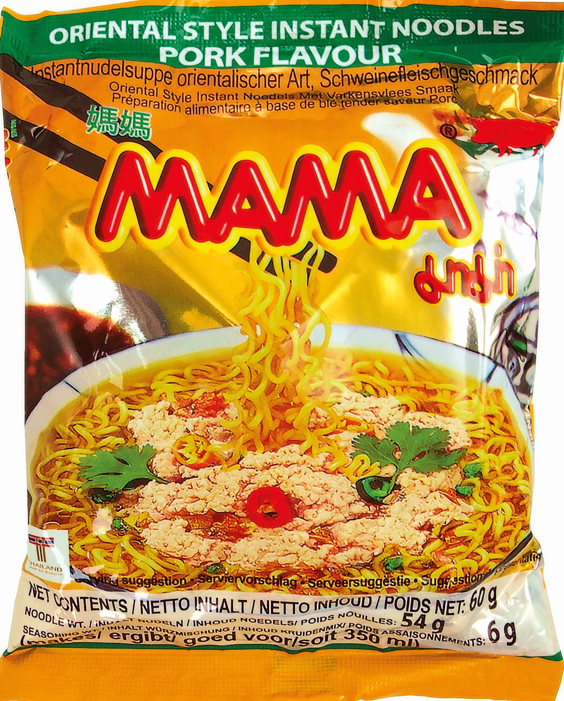 Zupa z makaronem wieprzowym mama kartonowa 30x55g Tajlandia