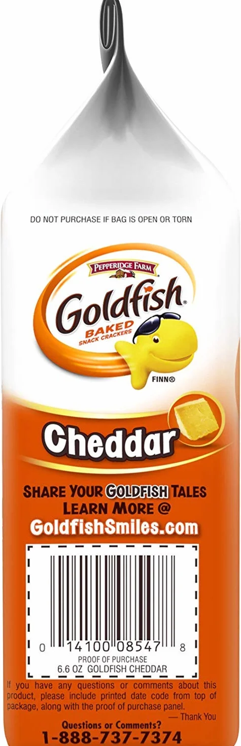 Pepperidge Farm Goldfish Baked Snack Crackers Cheddar, 187 g
