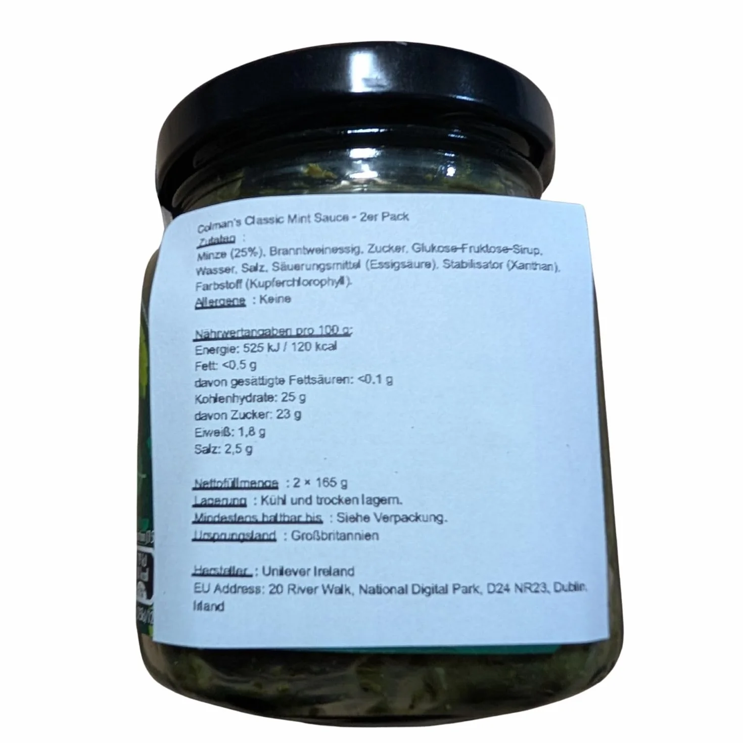 Colmans Classic Mint Sauce 165 g - 2 sztuki w opakowaniu