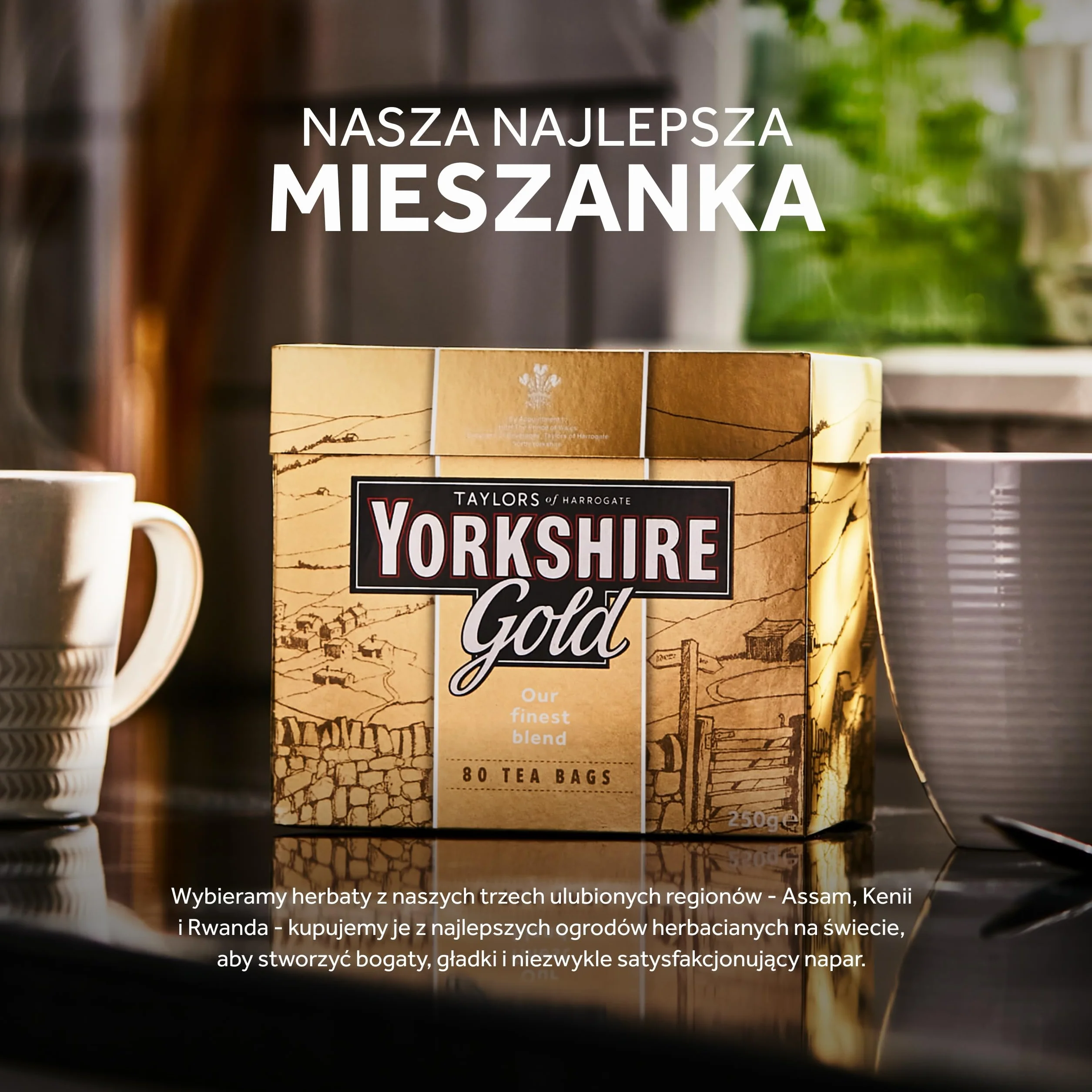 Yorkshire Gold - Premiumowa Mieszanka, Tradycyjna Brytyjska Herbata - Odpowiedzialnie Pozyskiwana - 160 Torebek (Opakowanie 6 sztuk)