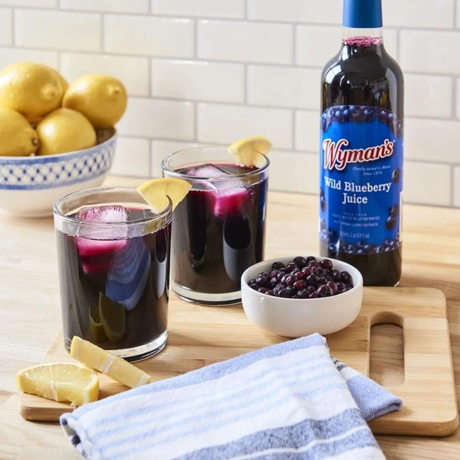 Sok z dzikiej jagody Wyman's 100% bez dodatku cukru nie z koncentratu 500 ml 12 sztuk