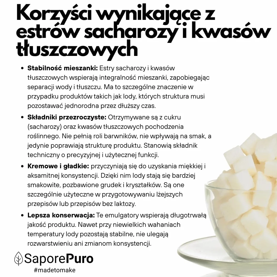 Estry sacharozy i kwasów tłuszczowych, E-473-50 g