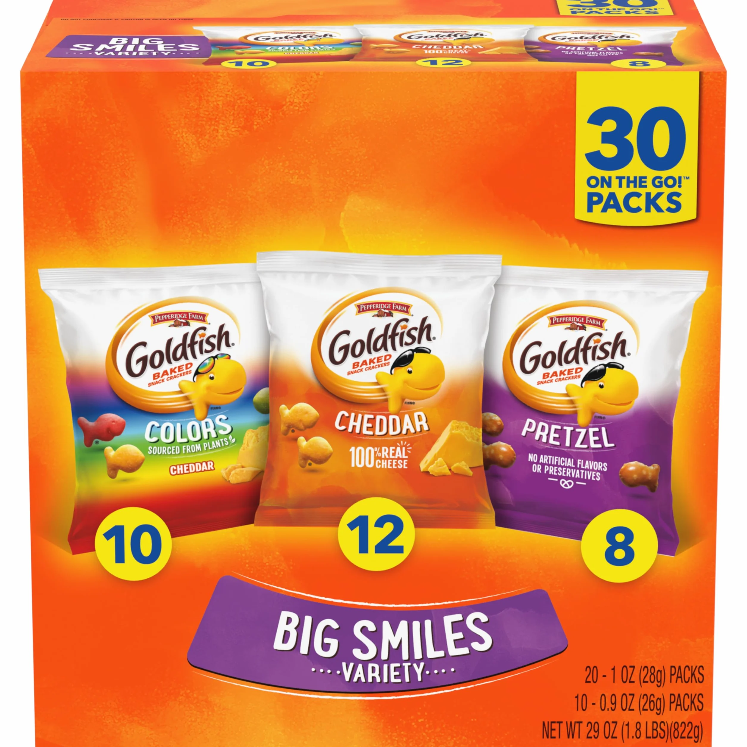Pepperidge Farm Goldfish Variety Pack Classic Mix, 29 Ounce