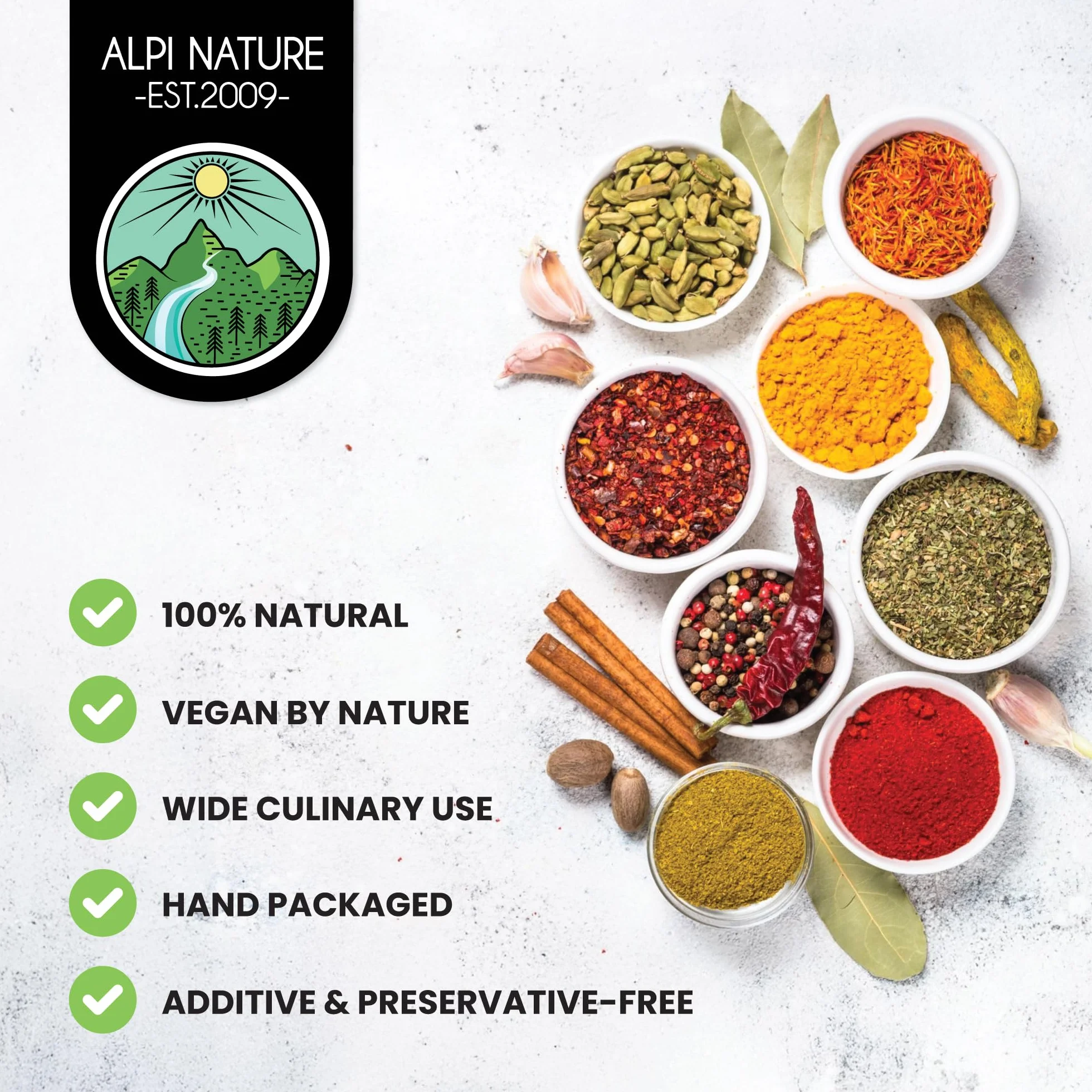 Alpi Nature Proszek Garam Masala 500g, Przyprawa do Chicken Tikka Masala, Przyprawy Indyjskie