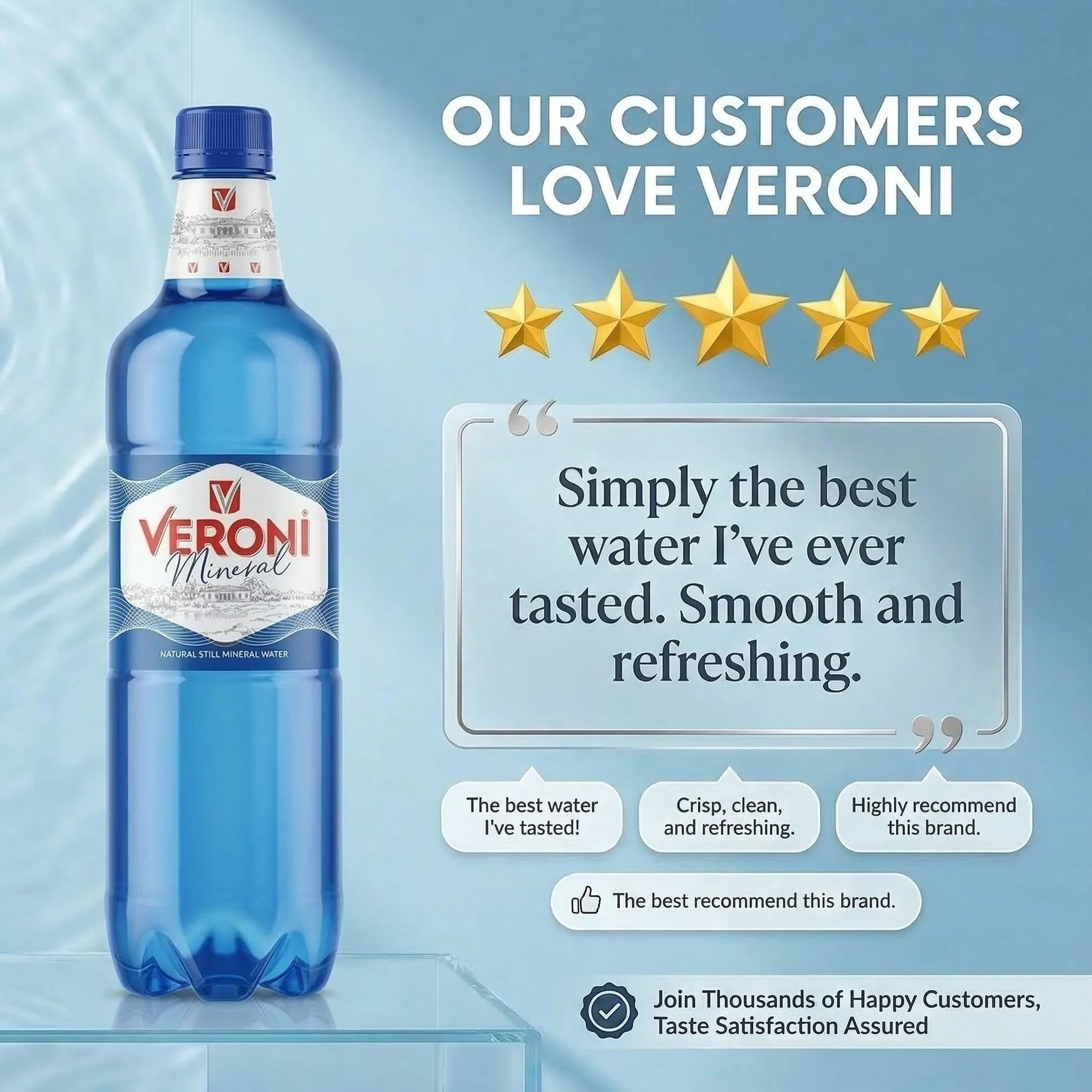 Veroni Mineral Pure Naturalna woda mineralna niegazowana 1,5 l x 6 sztuk
