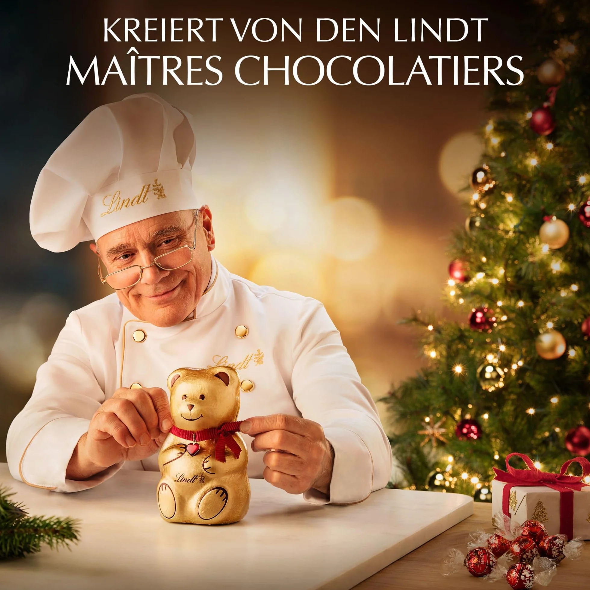 Lindt Czekoladowy miś kalendarz adwentowy 2024 | 265 g | słodkie niespodzianki, częściowo wypełnione kremem mlecznym | czekolada na Boże Narodzenie | dla dzieci | czekoladowy prezent