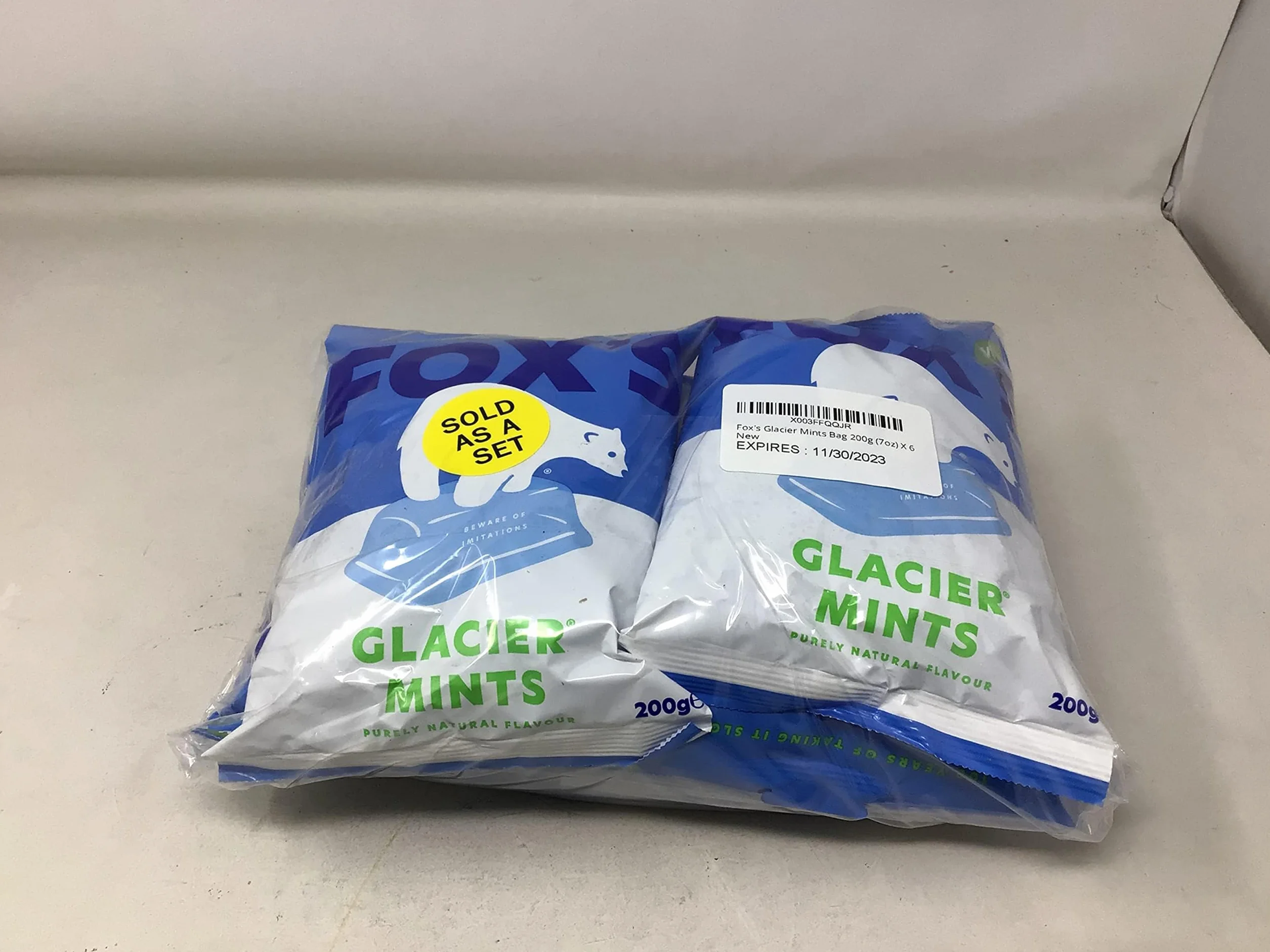 Fox's Glacier Mints Bag 200g (7oz) X 6