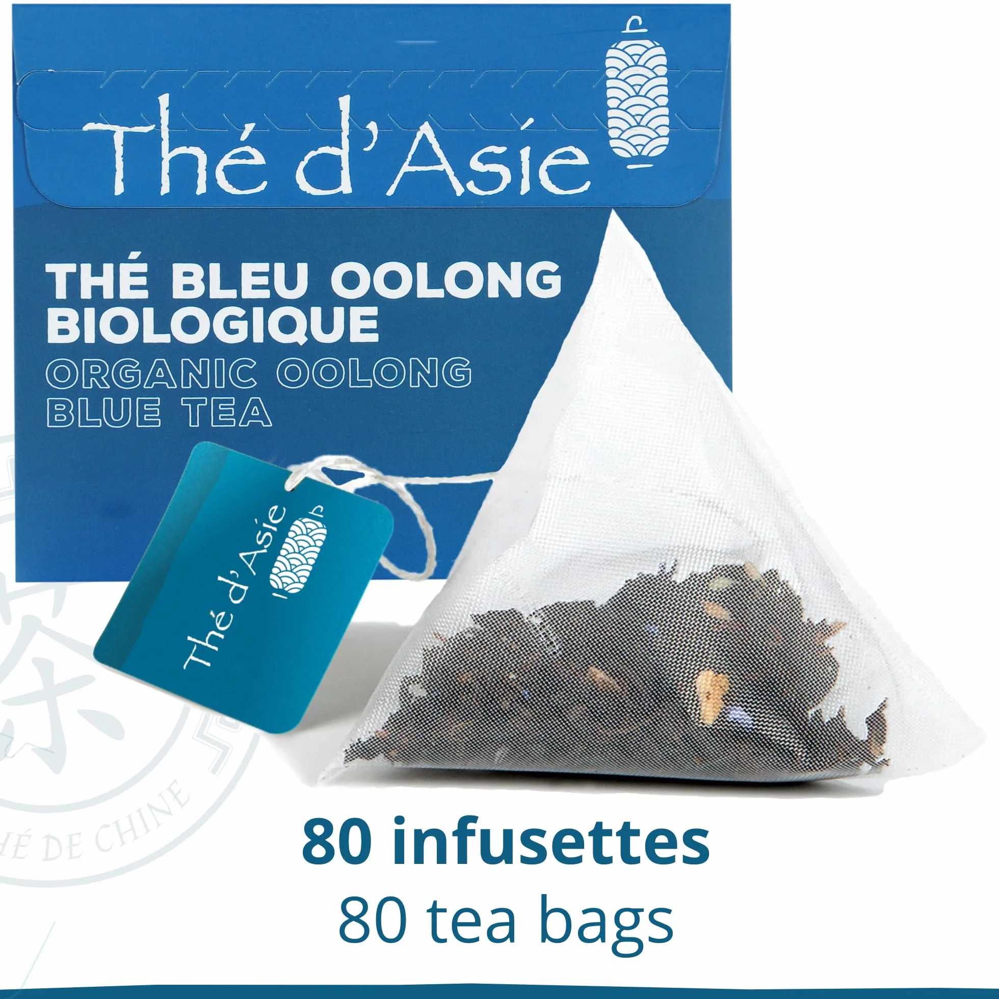 Organiczna niebieska herbata Oolong 80 torebek piramidy - Herbata azjatycka z Chin