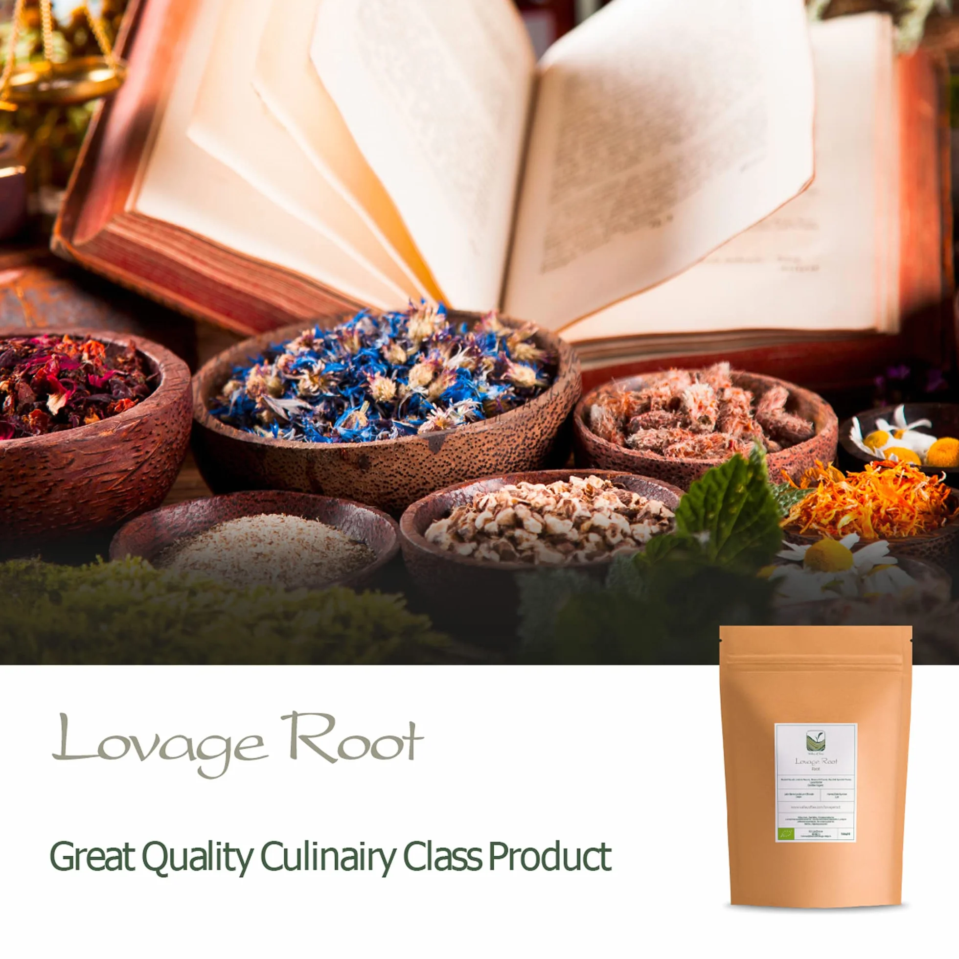 Lovage Root Dried - Lovage Roots - Levisticum Officinale 100g