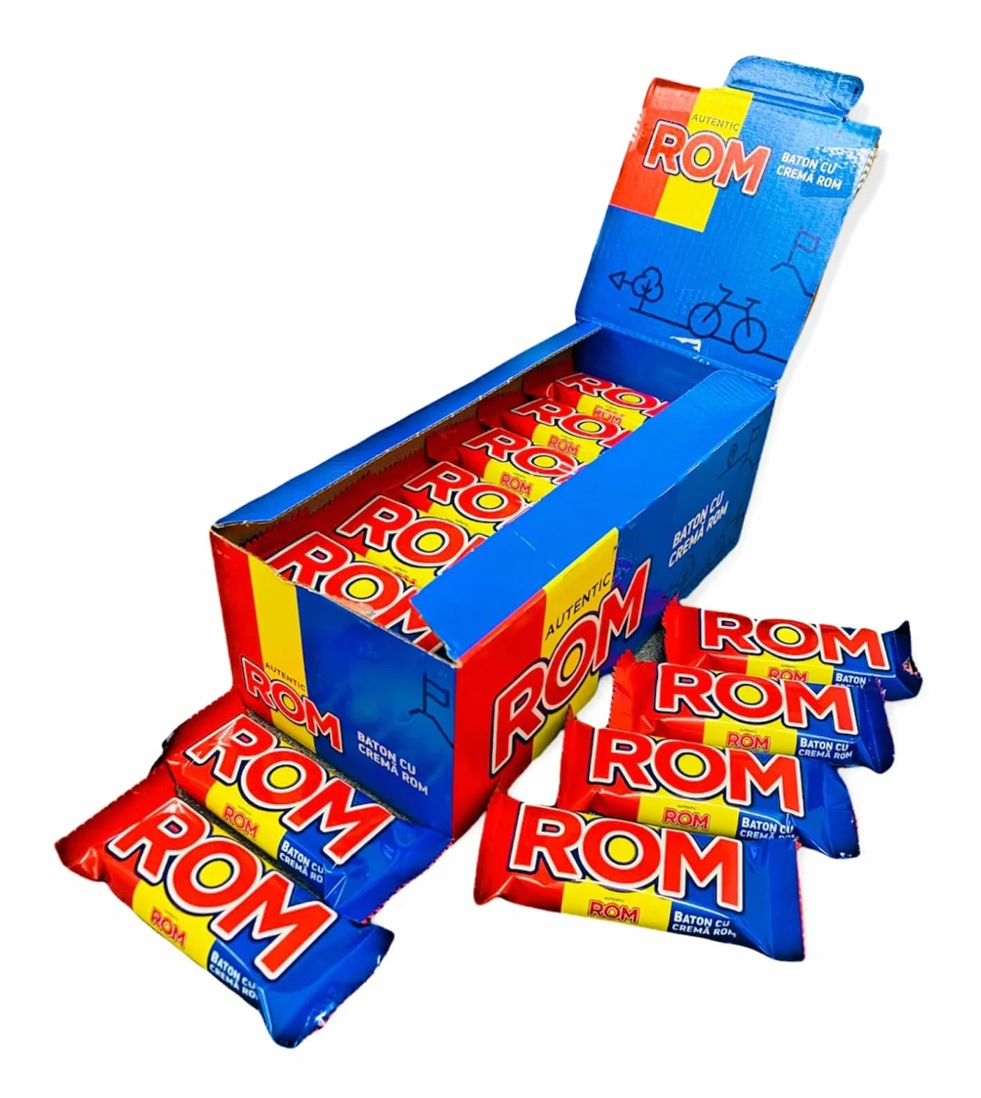 Batonik z ciemnej czekolady wypełniony wypełnieniem rumu (42%) autentyczne rumuńskie pudełko w batonikach czekolady, 36 szt. x 30 g każdy
