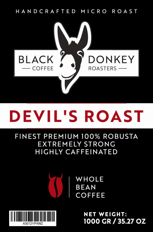 Devil's Roast Ziarna Kawy 1kg Mieszanka Robusty Black Donkey