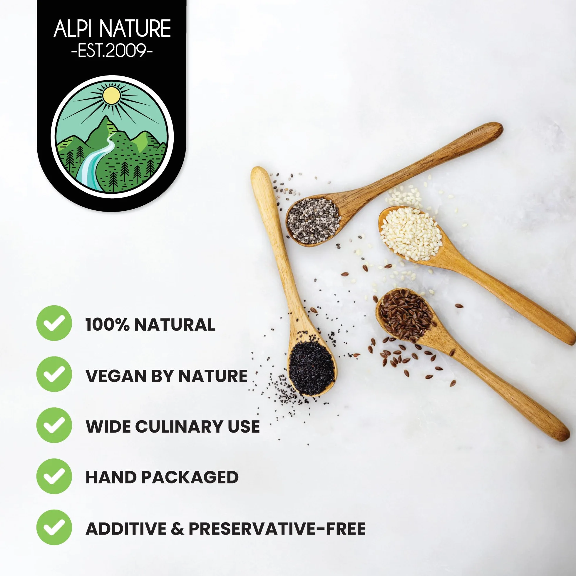 Alpi Nature Ziarno Amarantusa 1kg, Całe Surowe Nasiona Amarantusa, Niesłodzone, Bezglutenowe