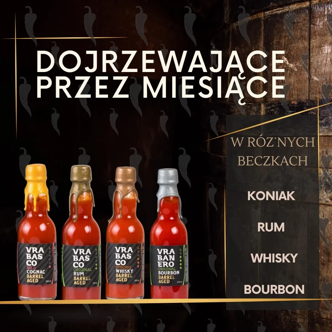 I LOVE SPICY The Barrel Reserve Series – Zestaw 4 Sosów Dojrzewających w Beczkach – Limitowana Edycja – Ręcznie Wykonane w Chorwacji – Prezent Gourmet dla Fanów Grilla i Ostrego Smaku