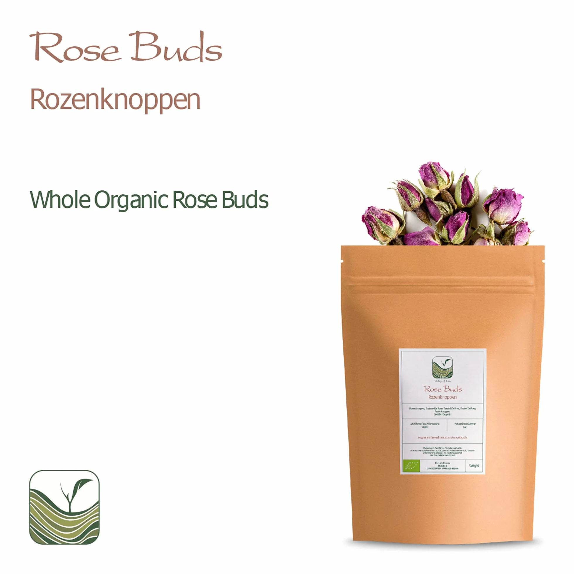 Damask Rose Bud Organic Dried Edible 100g