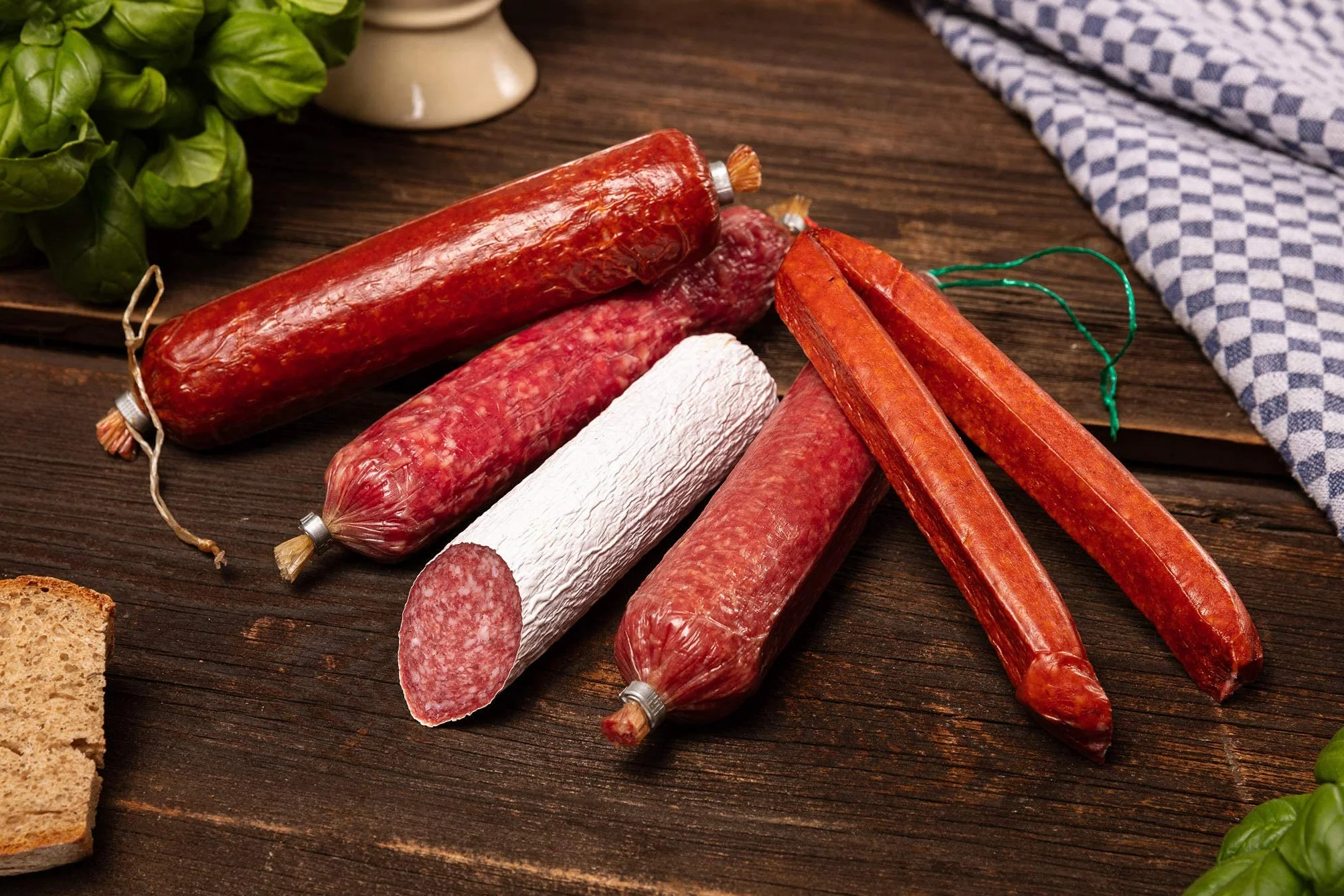 WURSTBARON® zestaw próbny kiełbasy Salami z Bawarii 750g 4 rodzaje