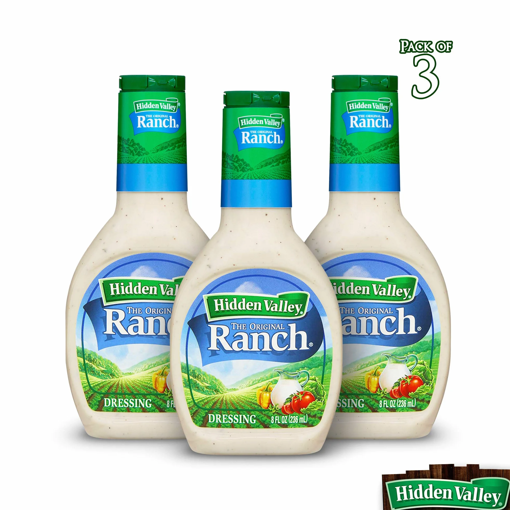 Hidden Valley Oryginalny sos na ranczo bezglutenowy 236 ml 3 sztuki