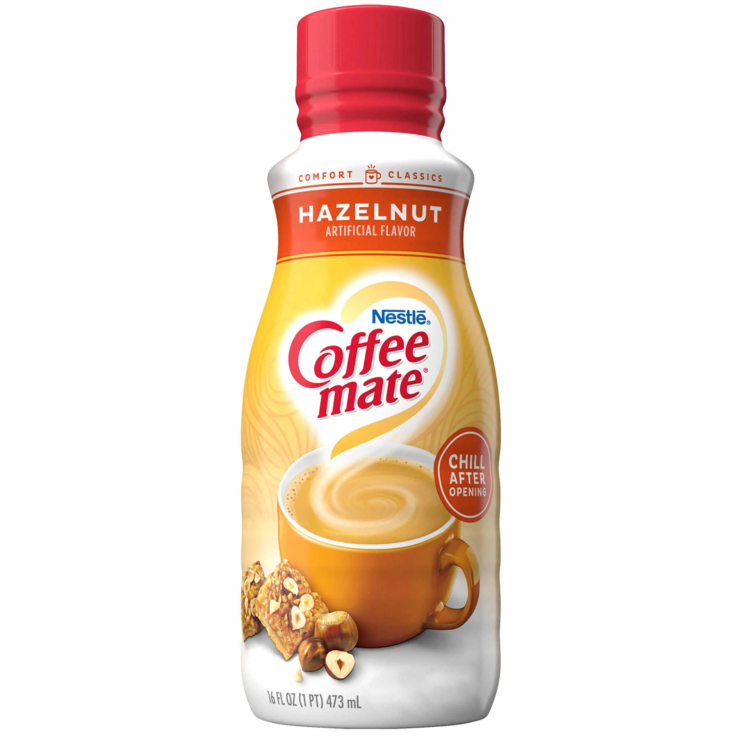 Nestle Coffee mate Hazelnut Liquid Coffee Creamer, 16 FL OZ