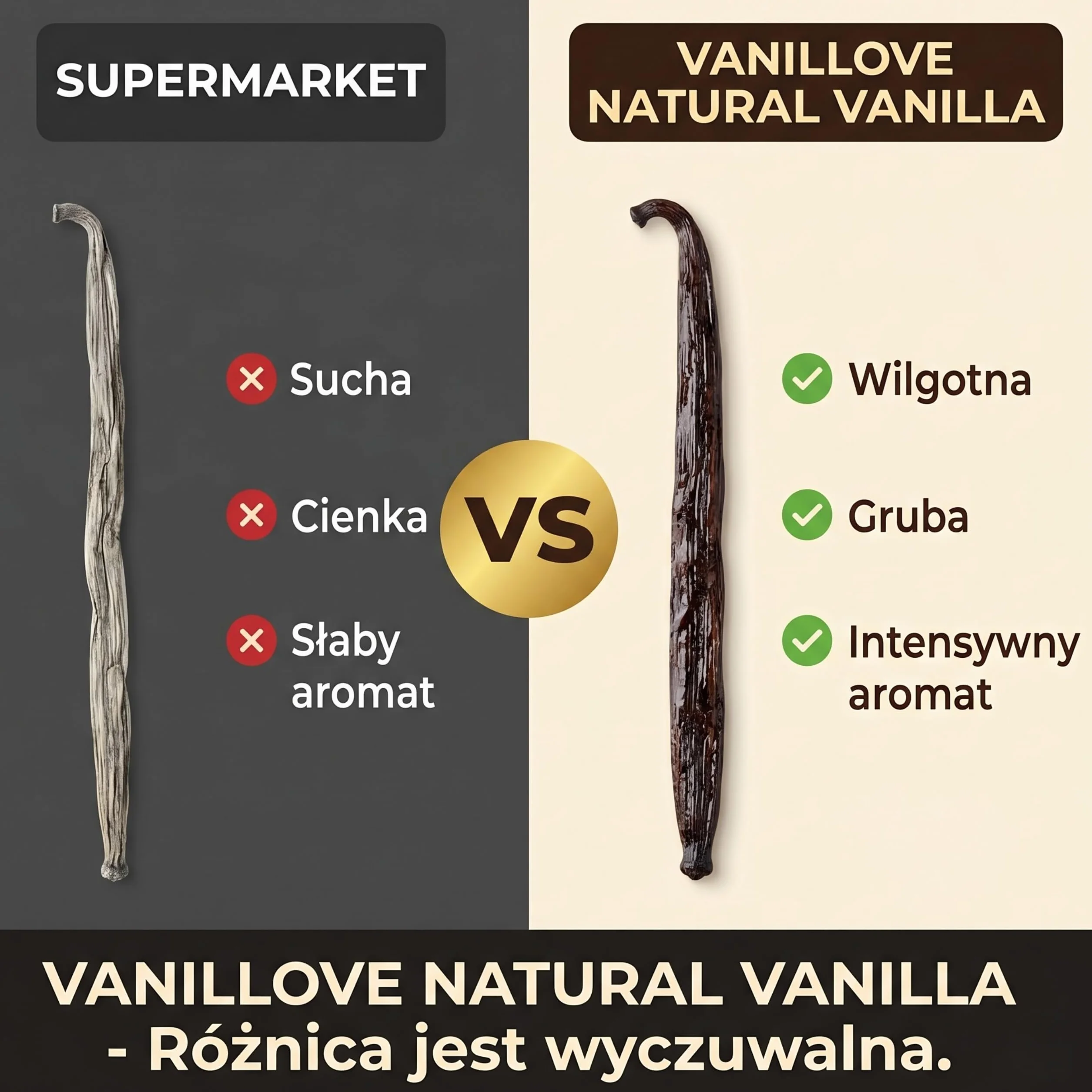 WANILIA LASKA WANILII SZTUK XXL (16-18 CM) ŚWIEŻE LASKI WANILII