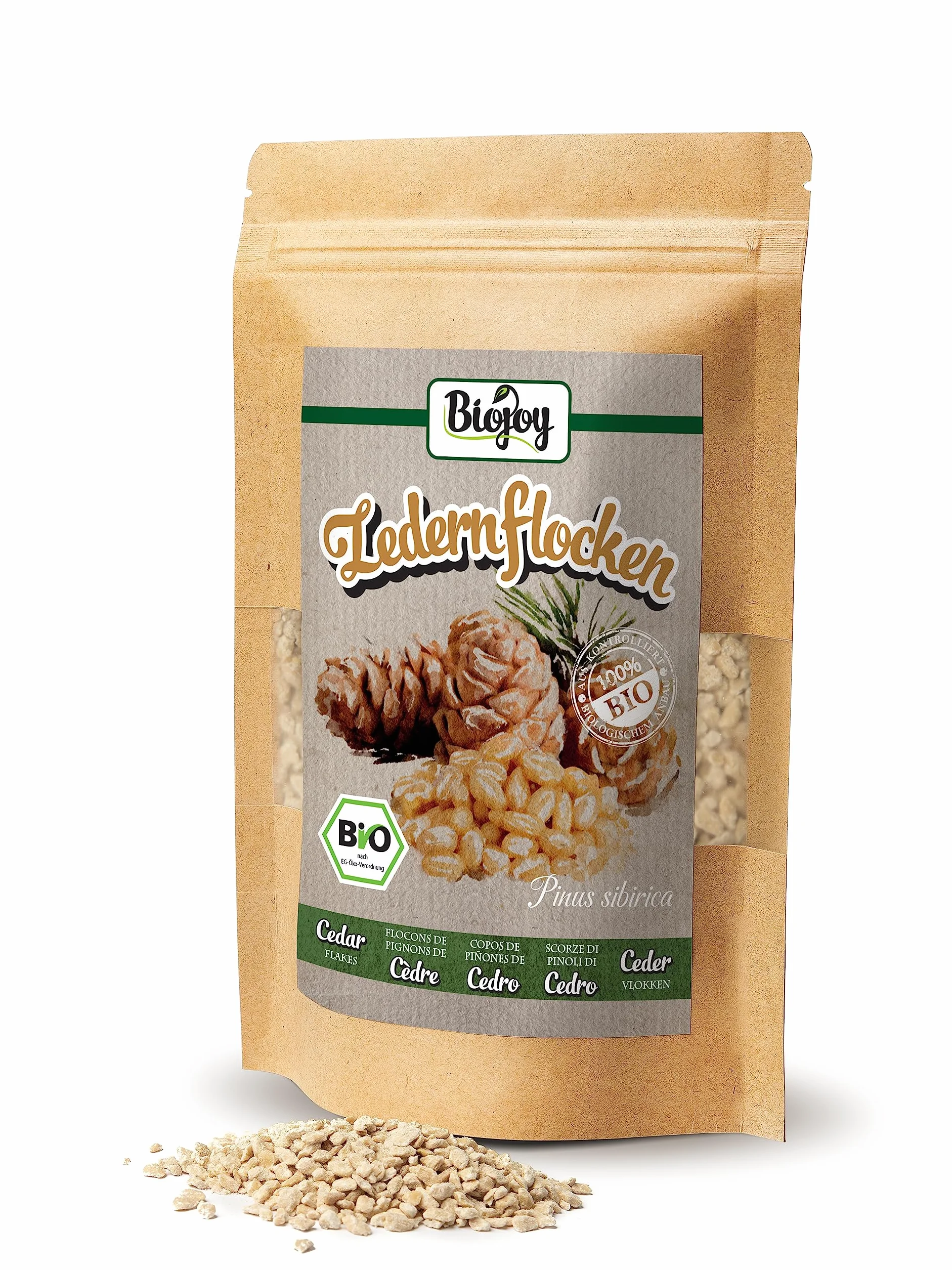 Biojoy BIO-płatki cedrowe z syberyjskiego pestek pinii - Pinus sibirica (250 g)
