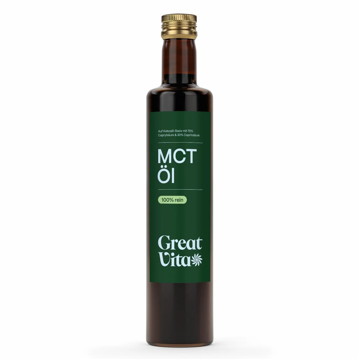 Olej MeaVita MCT na bazie oleju kokosowego (1 x 500 ml) C8 & C10, wysoka jakość, 70% kwasu kaprylowego i 30% kwasu kaprowego