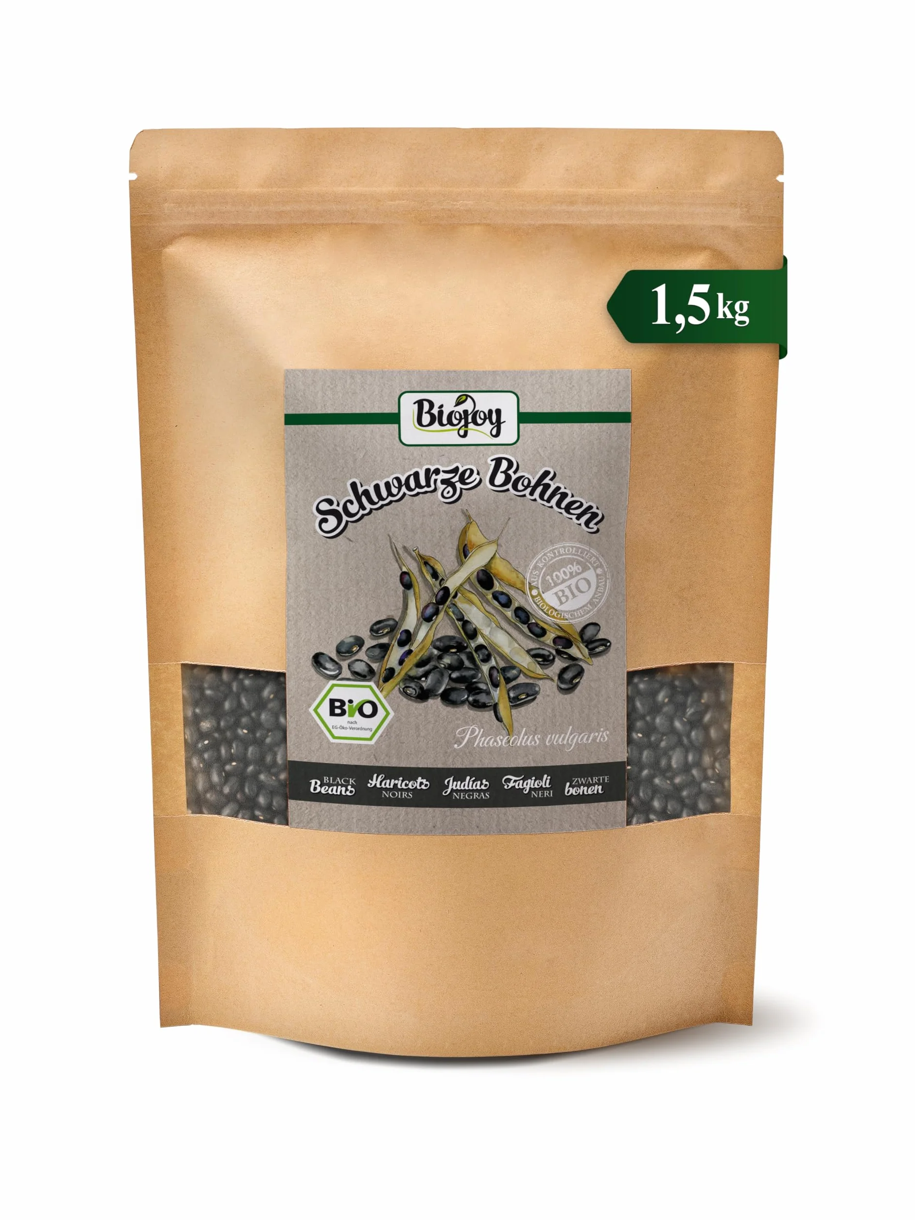 Biojoy BIO-Czarna Fasola, naturalnie (1,5 kg)