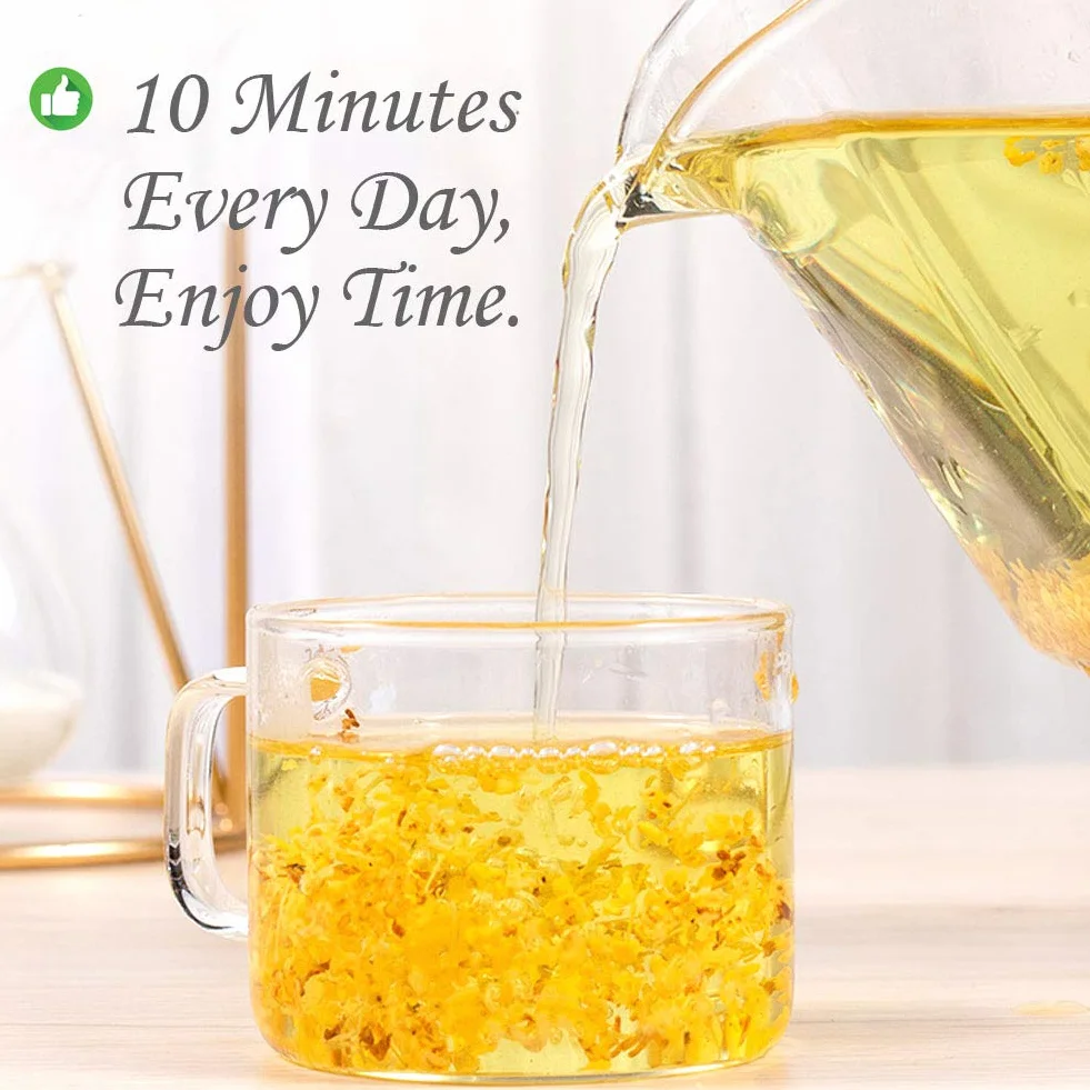 Plant Gift Organic Sweet Osmanthus Tea, 桂花 Organic Sweet Osmanthus Herbata, Gui Hua Herbata, Sweet Olive, Kwiat Herbaty Waga Zdrowie Pielęgnacja Skóry Chiński Kwiat 40g / 1.41oz
