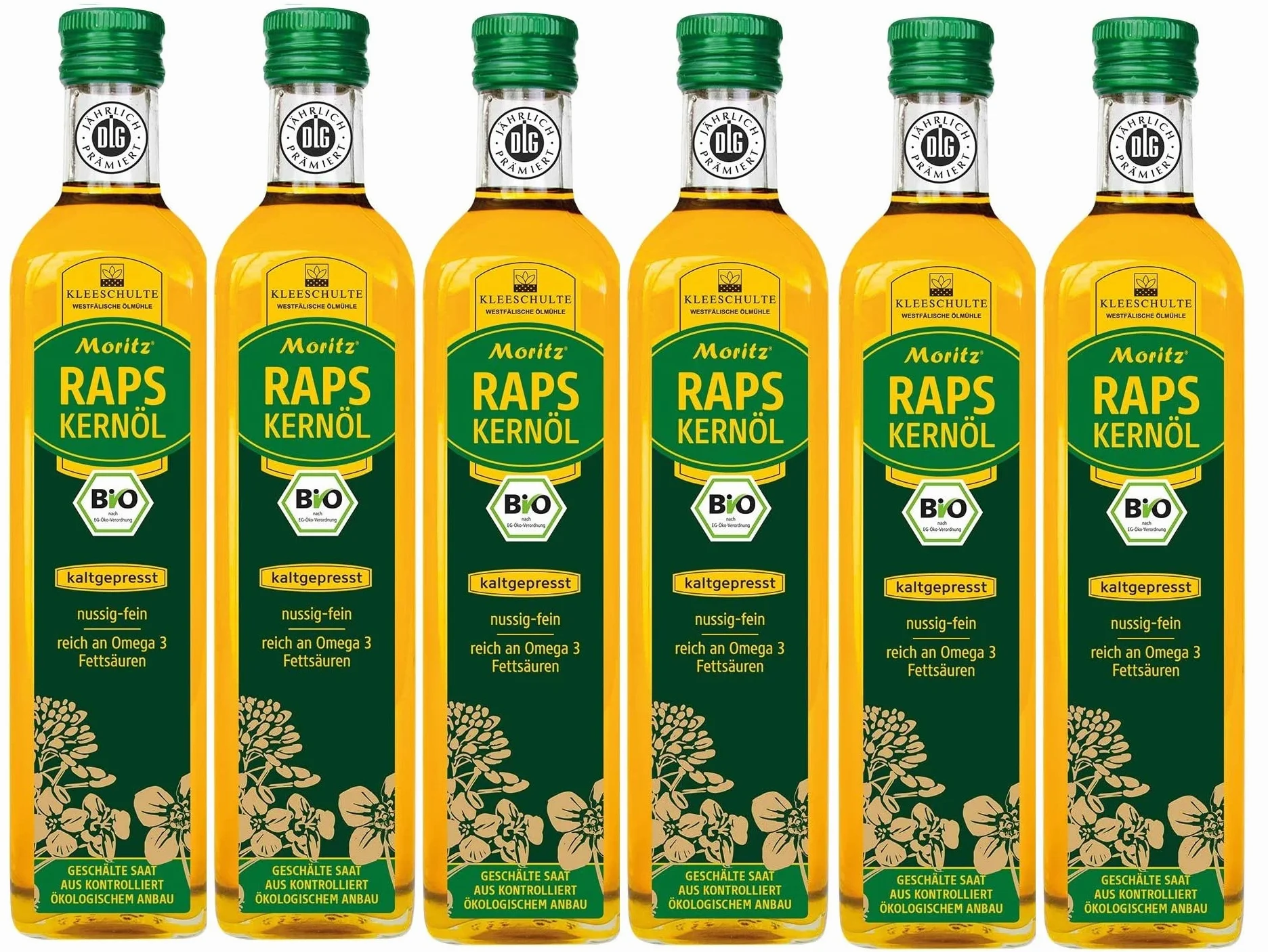 MORITZ BIO Rapskernöl SPARPAKET 6x500ml Karton