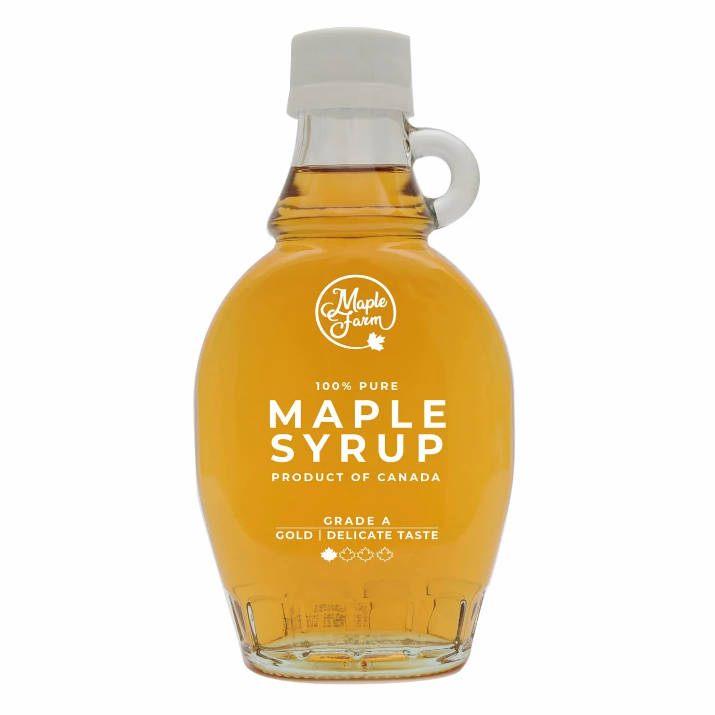 MapleFarm - Czysty syrop klonowy - Wyprodukowano w Kanadzie - Klasa A (Gold, Delicate taste) - Butelka 189 ml (250 g) - Pure maple syrup - Maple syrup