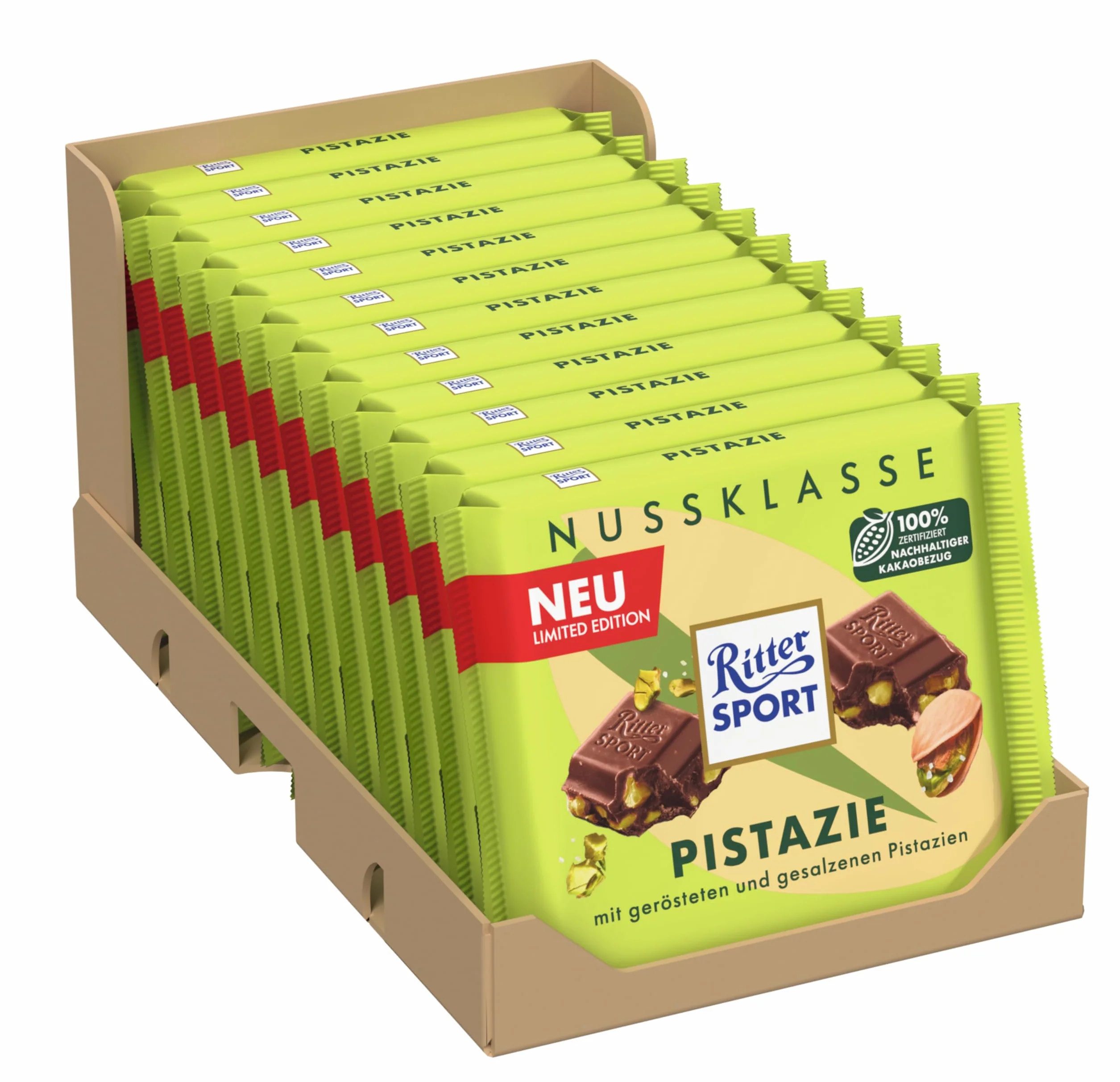 Czekolada Ritter Sport Pistazie 100g x 12 sztuk