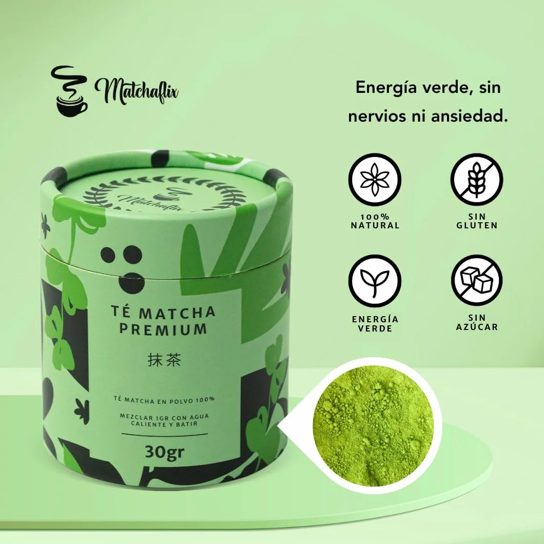 Matchaflix Organiczna Herbata Matcha Premium 30g Matcha Tea Powder Zielona Herbata