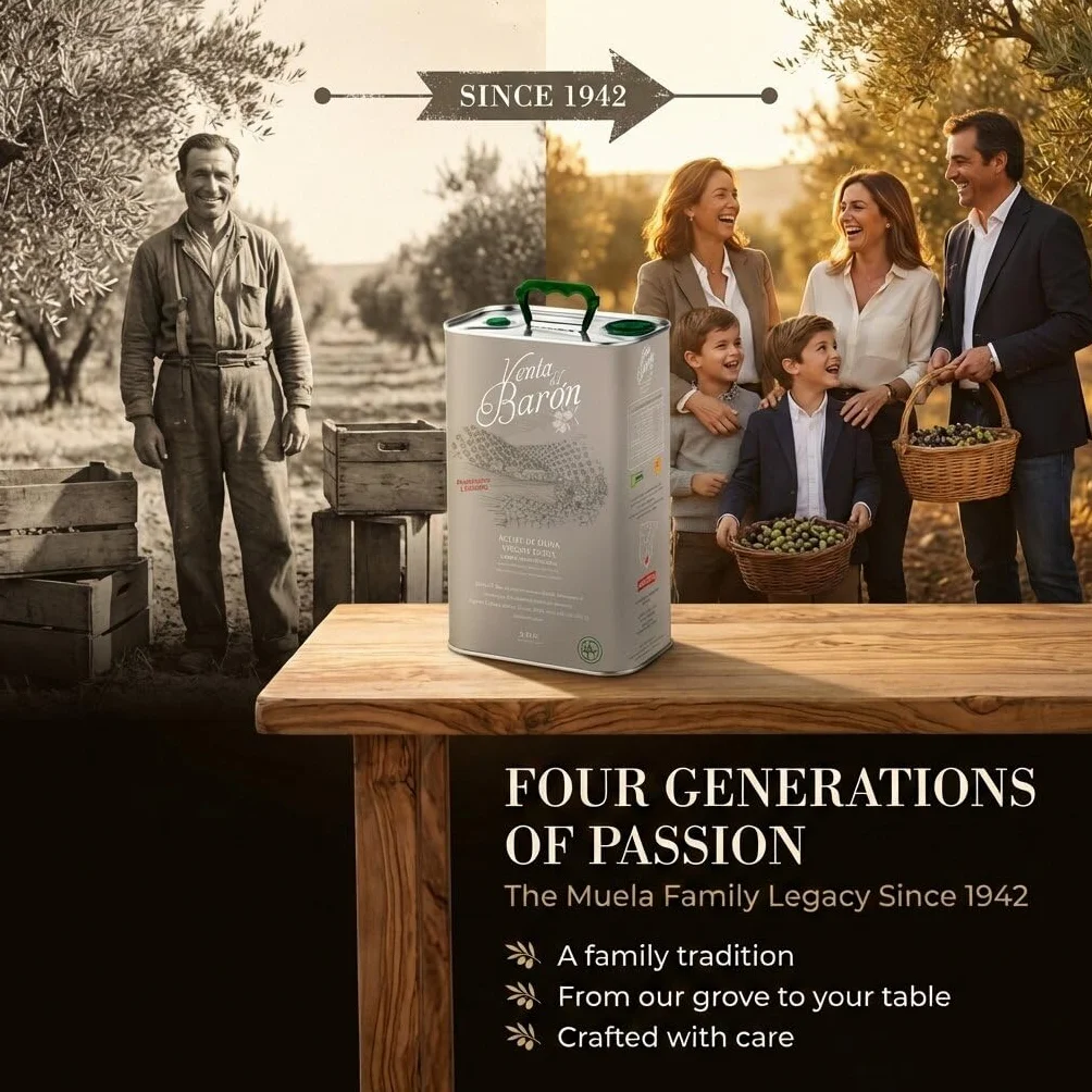 Oliwa z Oliwek Extra Vergine Venta del Barón Mueloliva, Kanister 2,5 l, Zbiory 2020