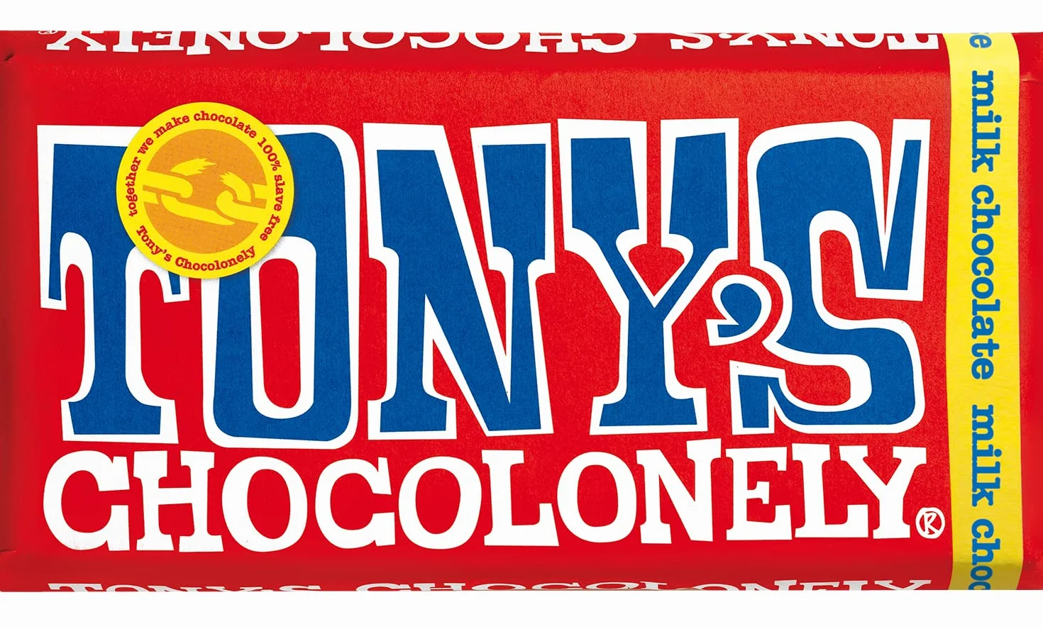 Tony's Chocolonely Zestaw czekolady mlecznej, 4 x 180 g, nasze ulubione batoniki, batonik czekoladowy, 32% kakao, zestaw upominkowy, prezenty, czekolada Fairtrade