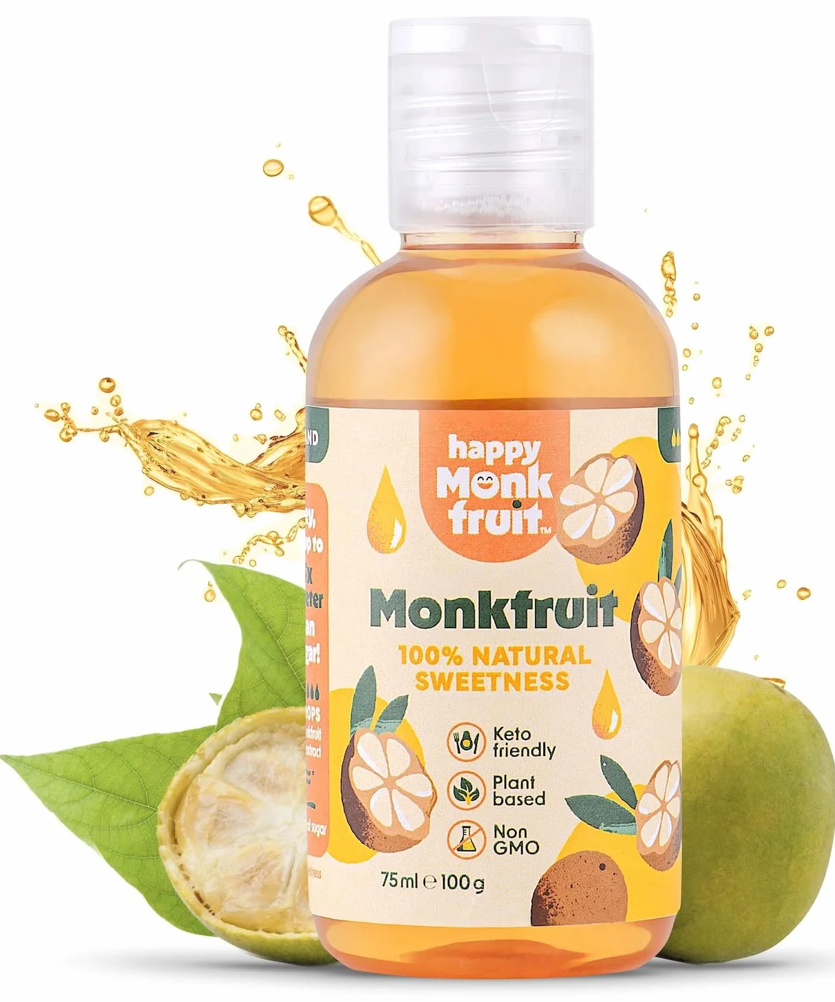 Słodzik z Owocu Mnicha (Monk Fruit) | 100% Naturalny, Idealny do Diety Keto i Niskowęglowodanowej | Bez Goryczy, Bez Erytrolu | Idealny do Deserów i Napojów