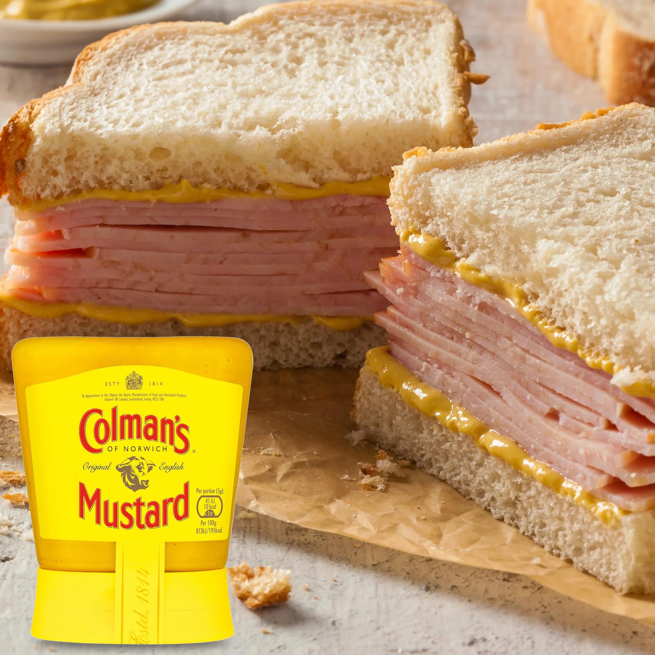 Colman's Original English Mustard, angielska musztarda drobno mielona w tubce (3 sztuki (3 x 150 g))