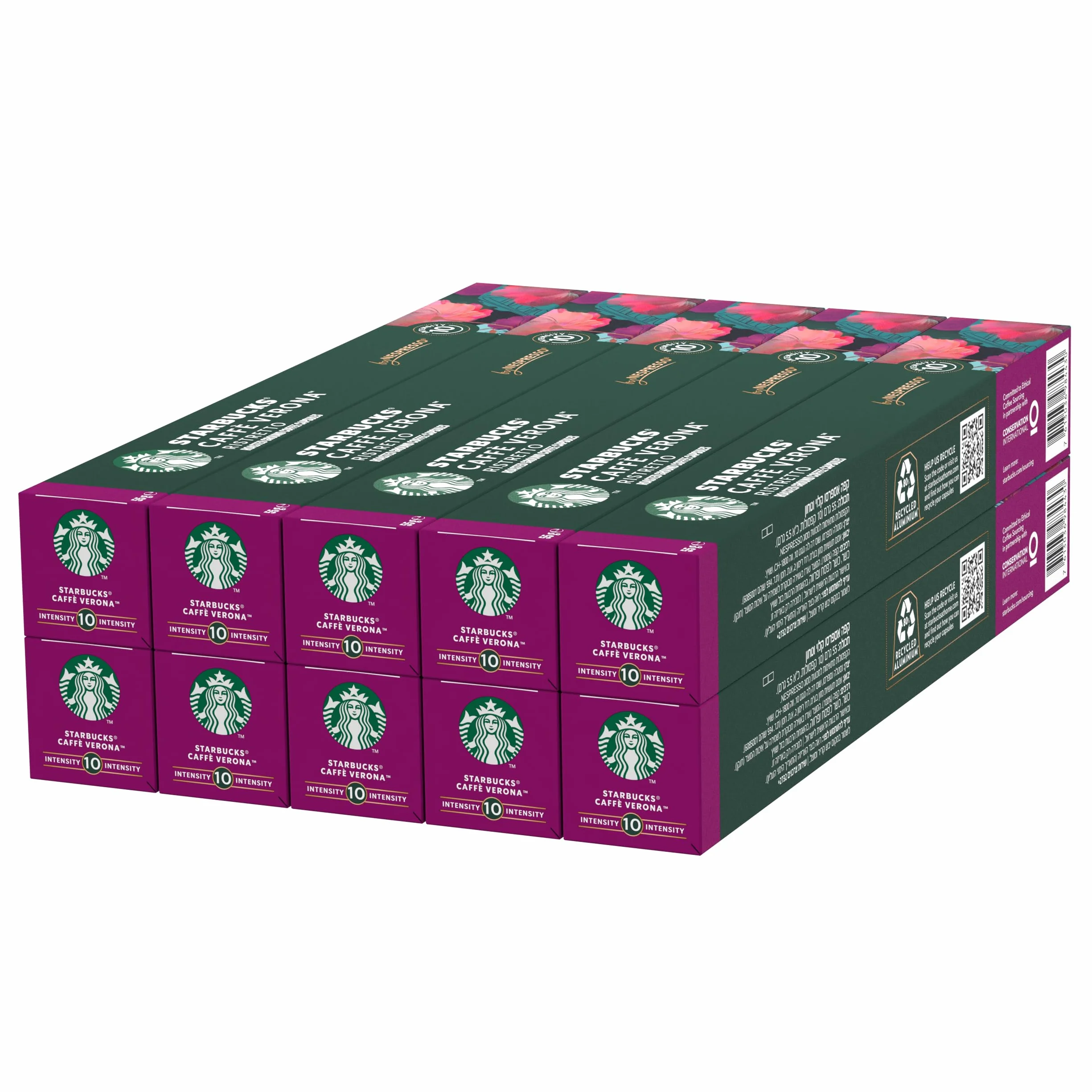 STARBUCKS Caffé Verona od Nespresso, Dark Roast, Kapsułki Kawy 10 x 10 (100 Kapsułki)