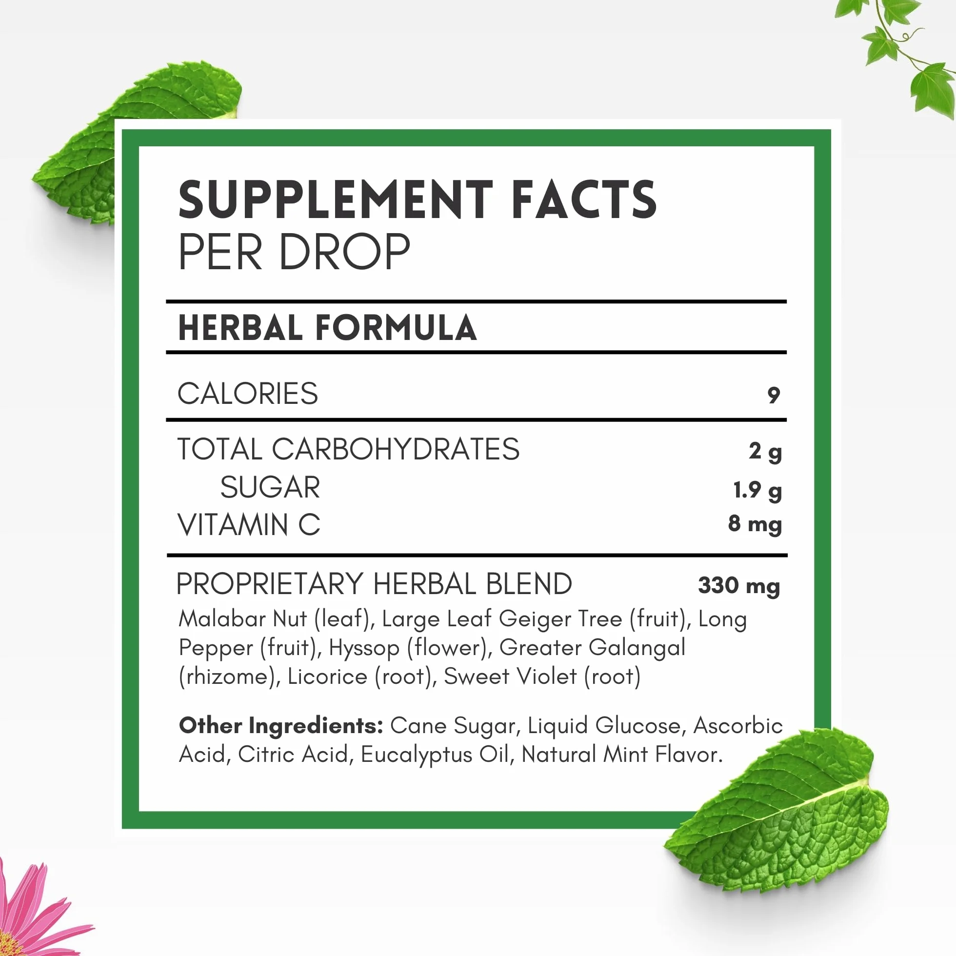 Herbion Naturals Miętowe pastylki do ssania 18 sztuk opakowanie 6