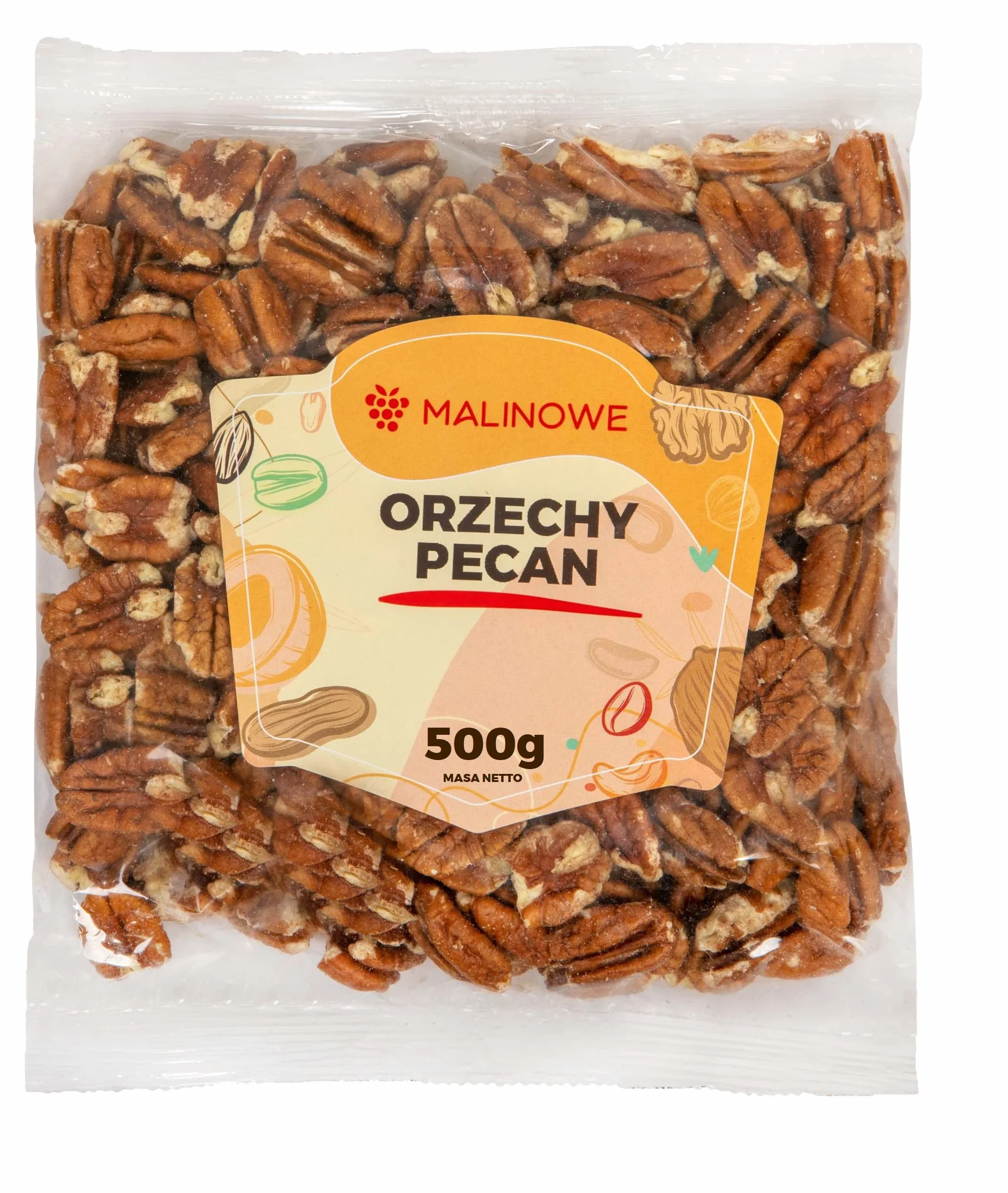 ORZECHY PECAN Malinowe 500g