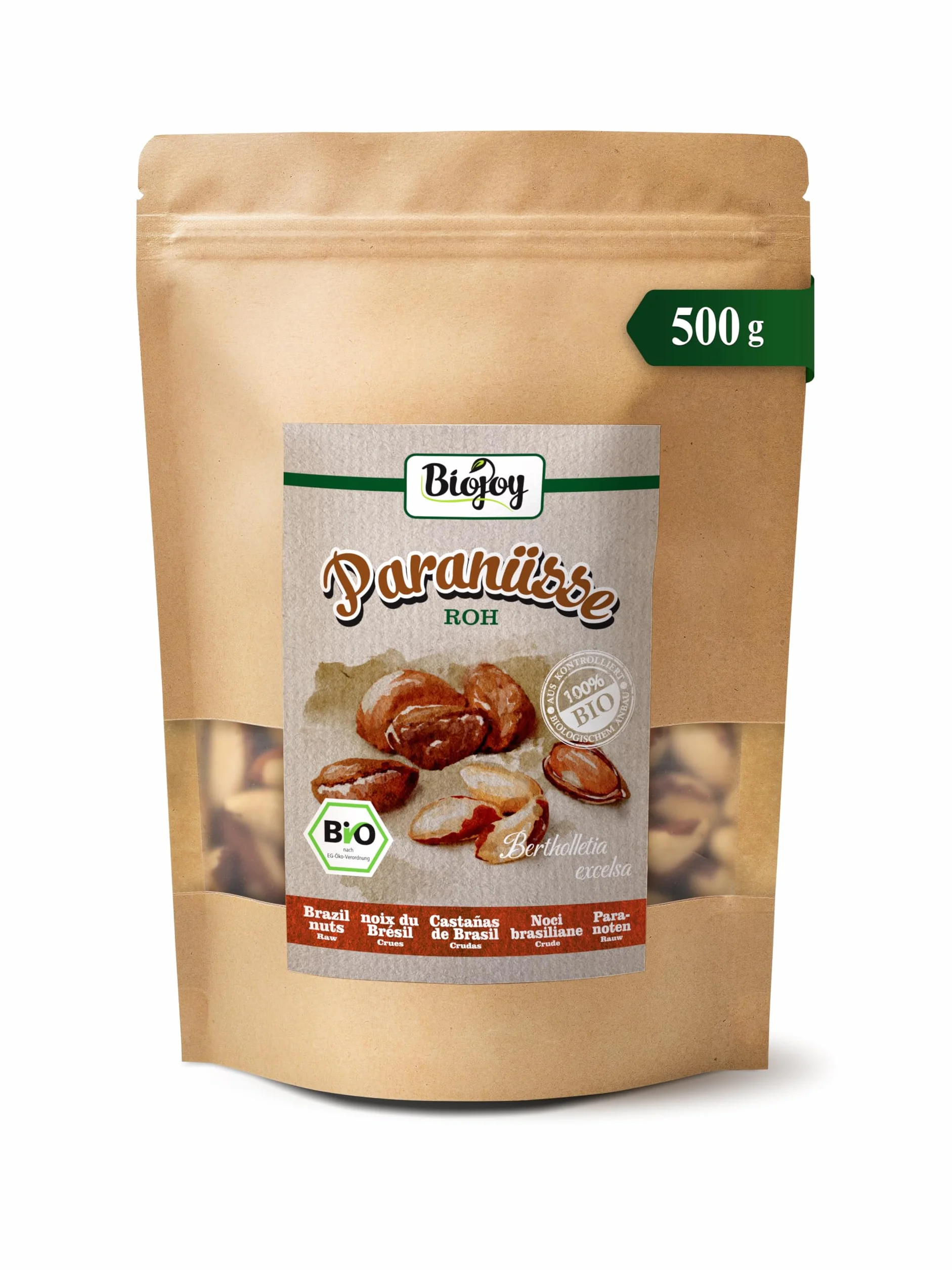Biojoy BIO-Orzechy brazylijskie surowe niesolone 500 g