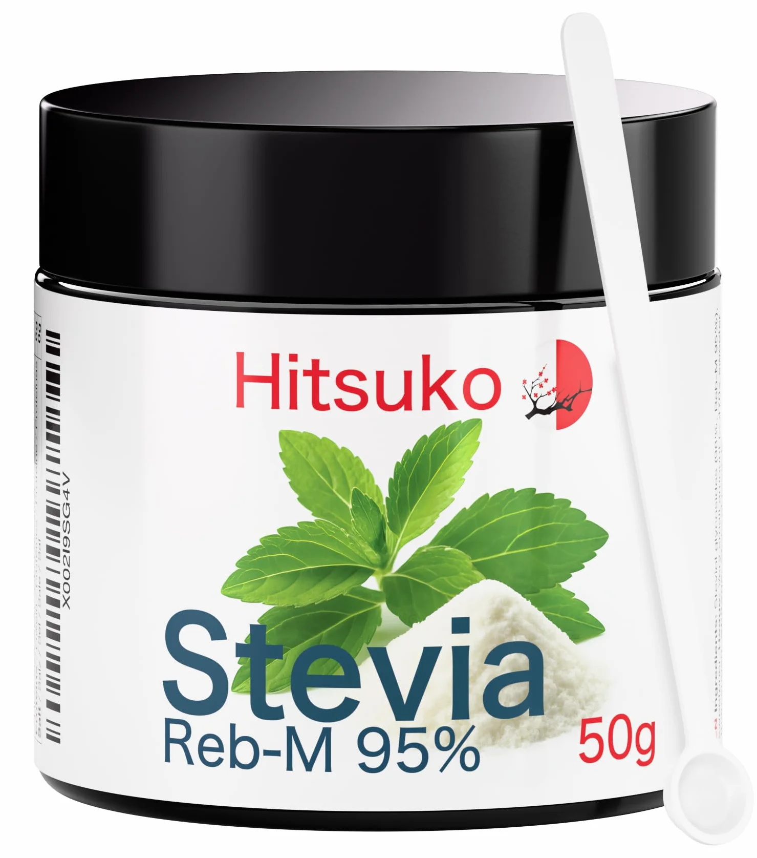 Premiumowy proszek ze stewii Reb-M 95 (50g) | Smak zbliżony do cukru | 470× większa słodycz
