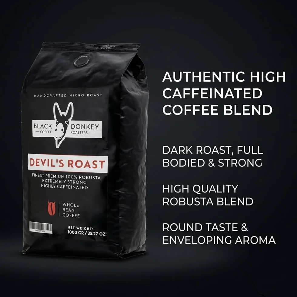Devil's Roast Ziarna Kawy 1kg Mieszanka Robusty Black Donkey