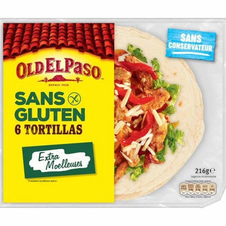 Old El Paso tortille bez glutenu 6 sztuk 216 g