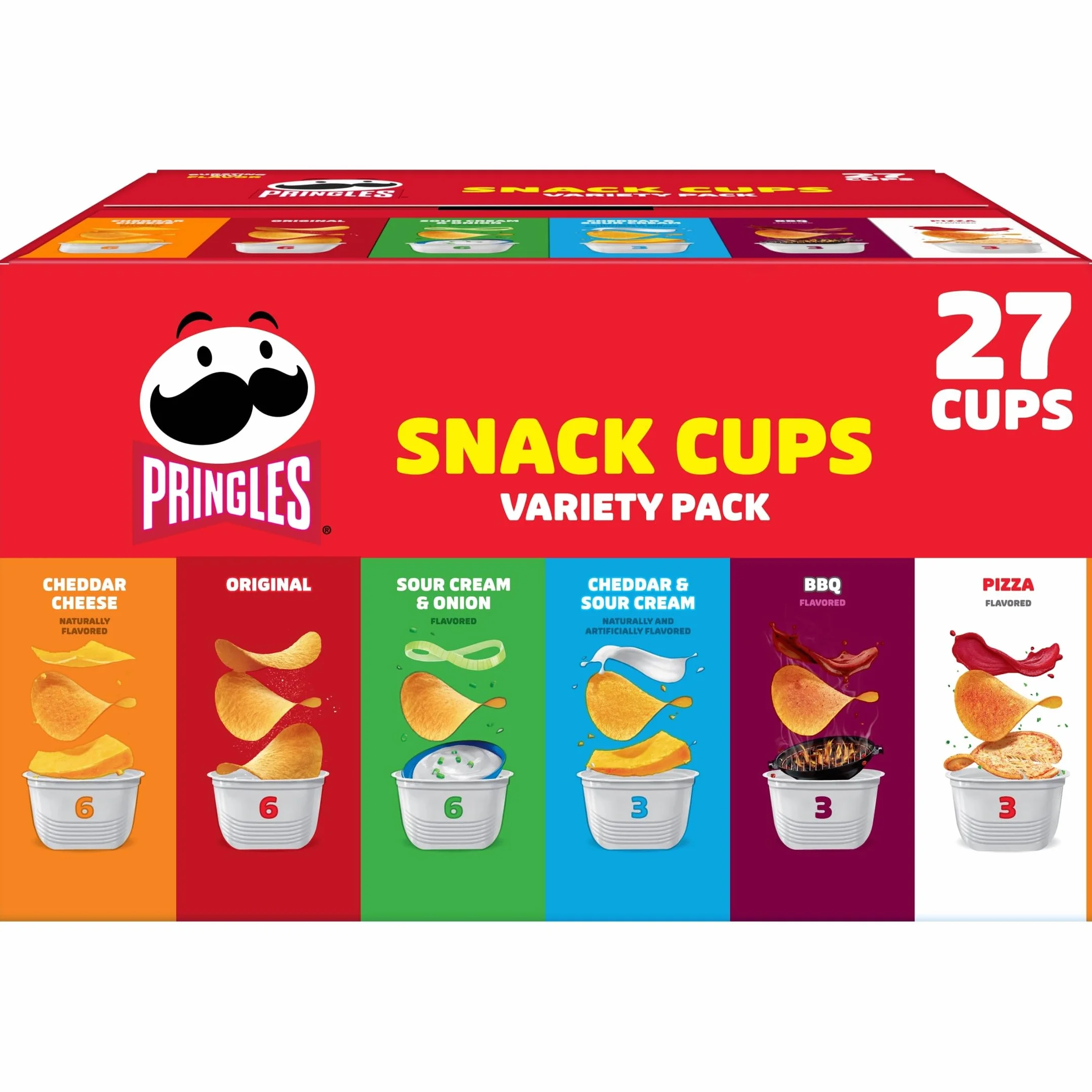 Pringles Potato Crisps Chips Variety Pack, 27 Ct