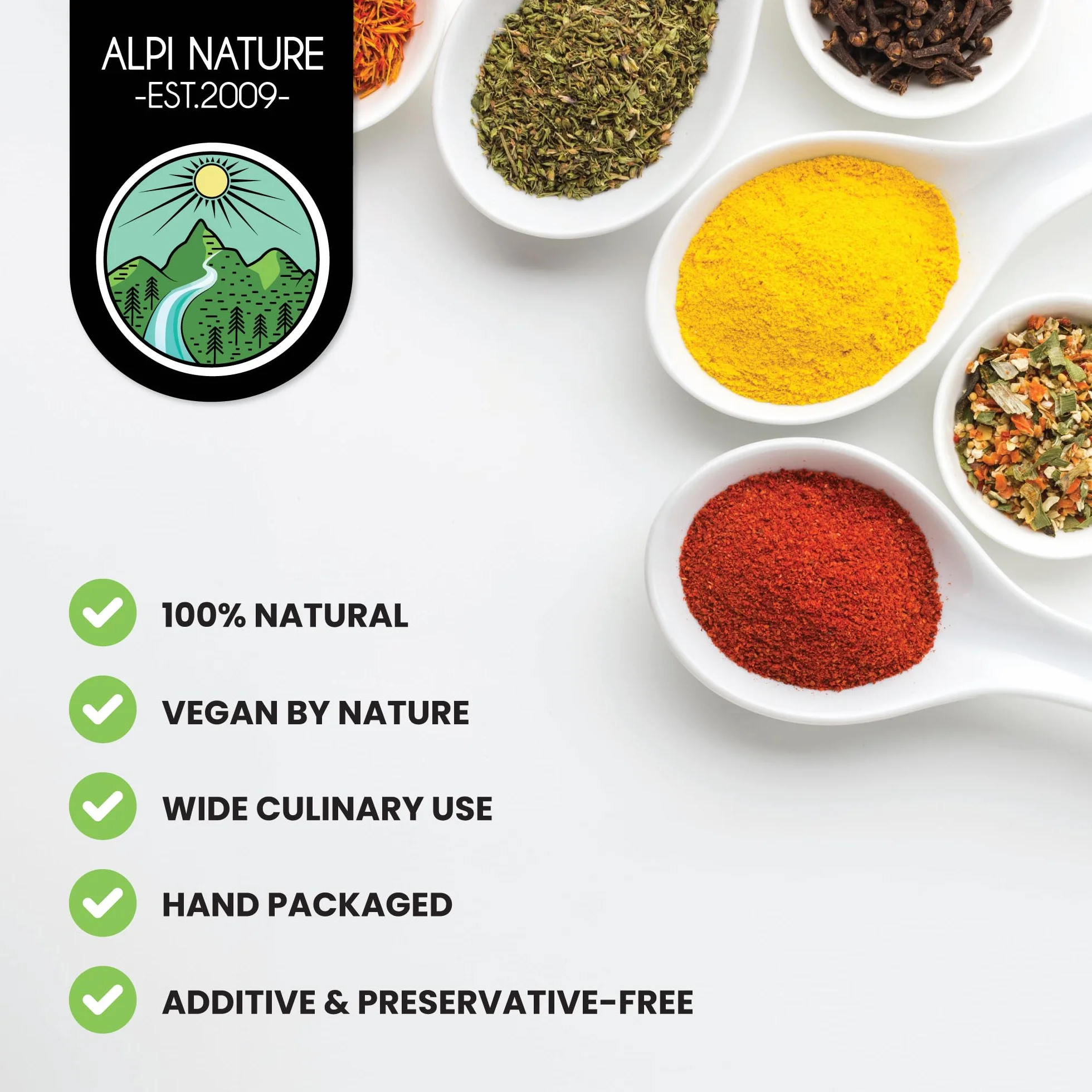 Alpi Nature Słodka Papryka w Proszku 500g, Mielona Czerwona Papryka, Łagodna Przyprawa Paprykowa
