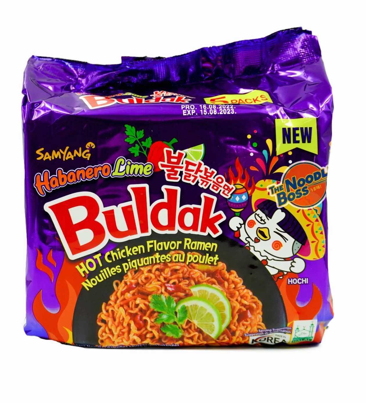 Samyang Habanero limonka Ramyun Gourmet Halal Stir-Fried makaron instant 5 x 140 g