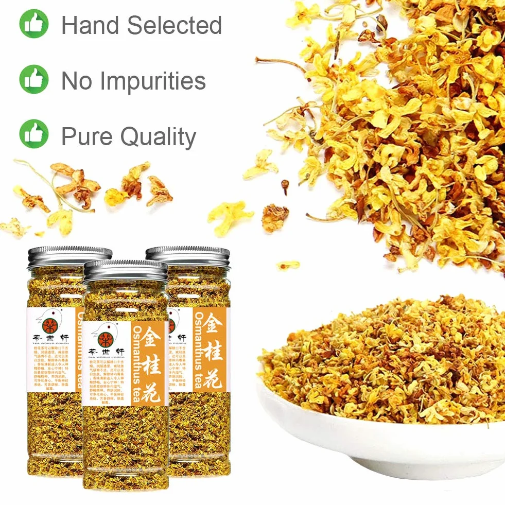 Plant Gift Organic Sweet Osmanthus Tea, 桂花 Organic Sweet Osmanthus Herbata, Gui Hua Herbata, Sweet Olive, Kwiat Herbaty Waga Zdrowie Pielęgnacja Skóry Chiński Kwiat 40g / 1.41oz