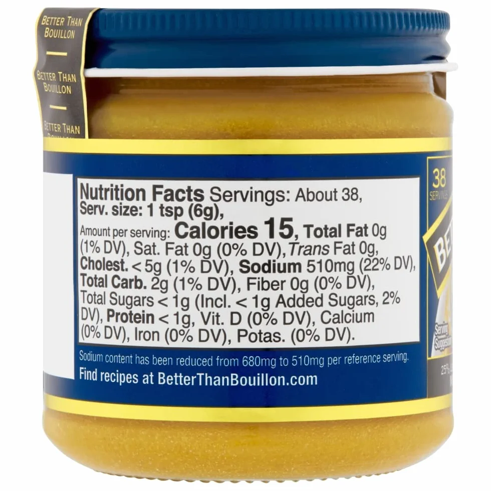 Better Than Bouillon Reduced Sodium Roasted Chicken Base 8 oz Jar