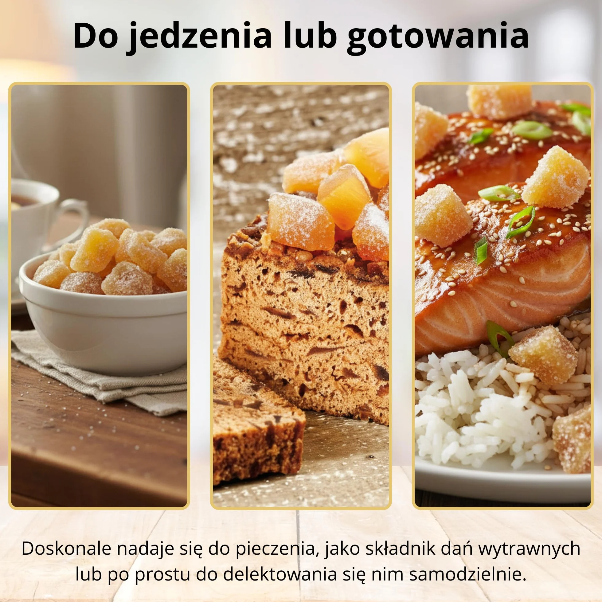 [MA] bio-épicerie | Ekologiczny kandyzowany imbir w kostkach bio| 940G | Pakowany luzem | Certyfikat bio | Owoce kandyzowane najwyższej jakości | Bez środka konserwującego