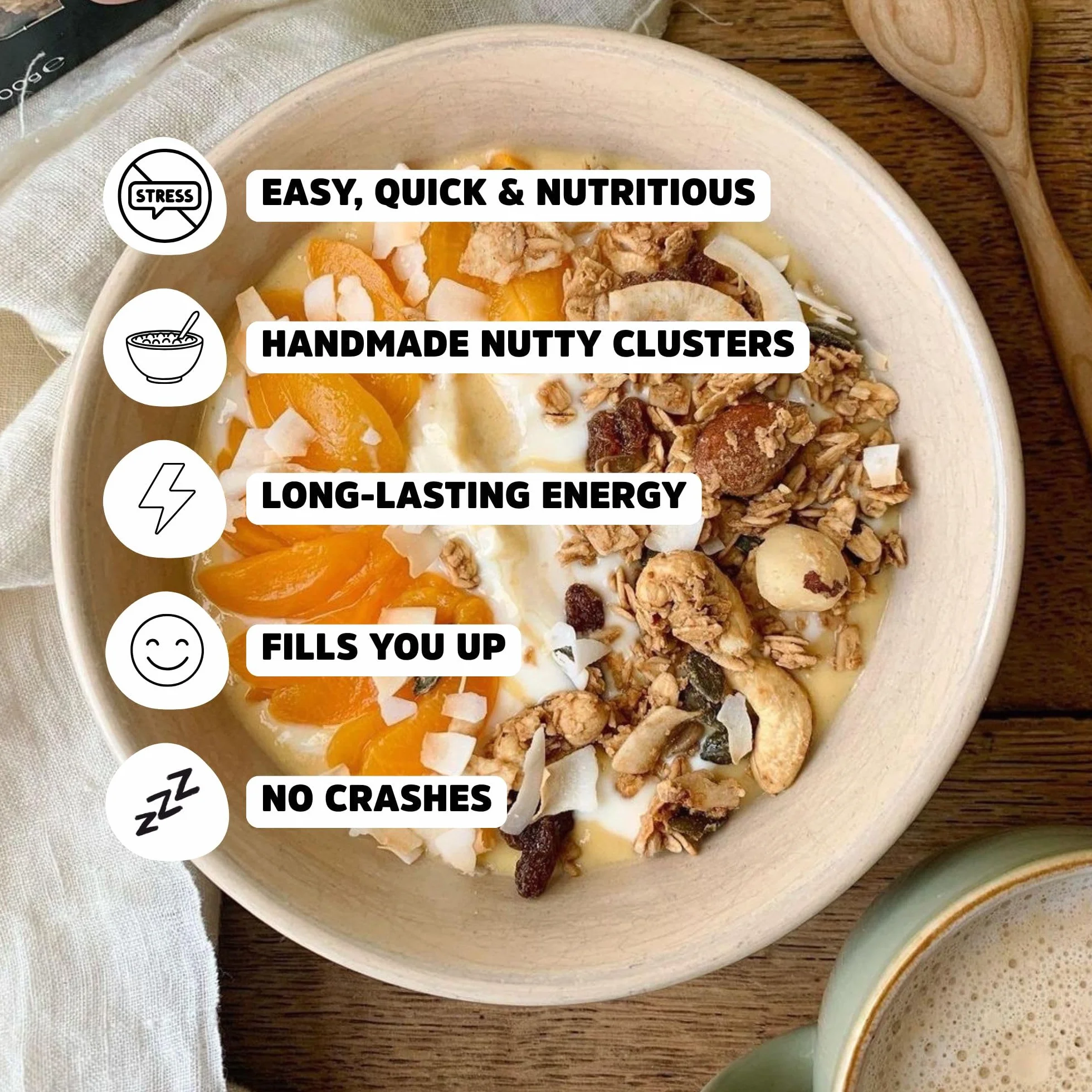 Rollagranola: Granola organiczna i orzechowa | 100% organiczna i naturalna żywność pełna, bez glutenu | wegańska | bez rafinowanych cukrów | opakowanie 400 g