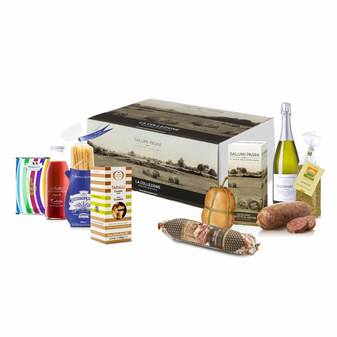Gastronomic Hamper "Degustazioni d'Italia" | Gift Box with Typical Italian Charcuterie| Idealnie sprawdzi się jako koszyczek świąteczny lub na specjalne okazje