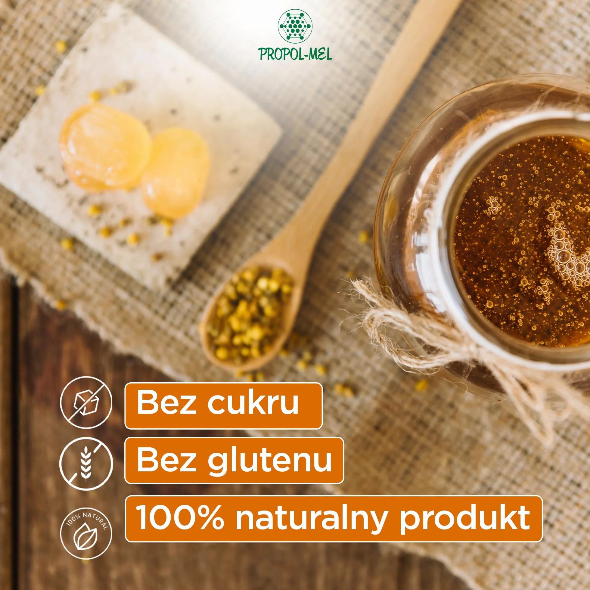 500 g - Cukierki Propolis Bezglutenowe i Bez Cukrowe. Wykonane z drobno posiekanego czystego propolisu. Polecany przy nieświeżym oddechu, narządach jamy ustnej i gardle. Odwiedź sklep Propol-Mel